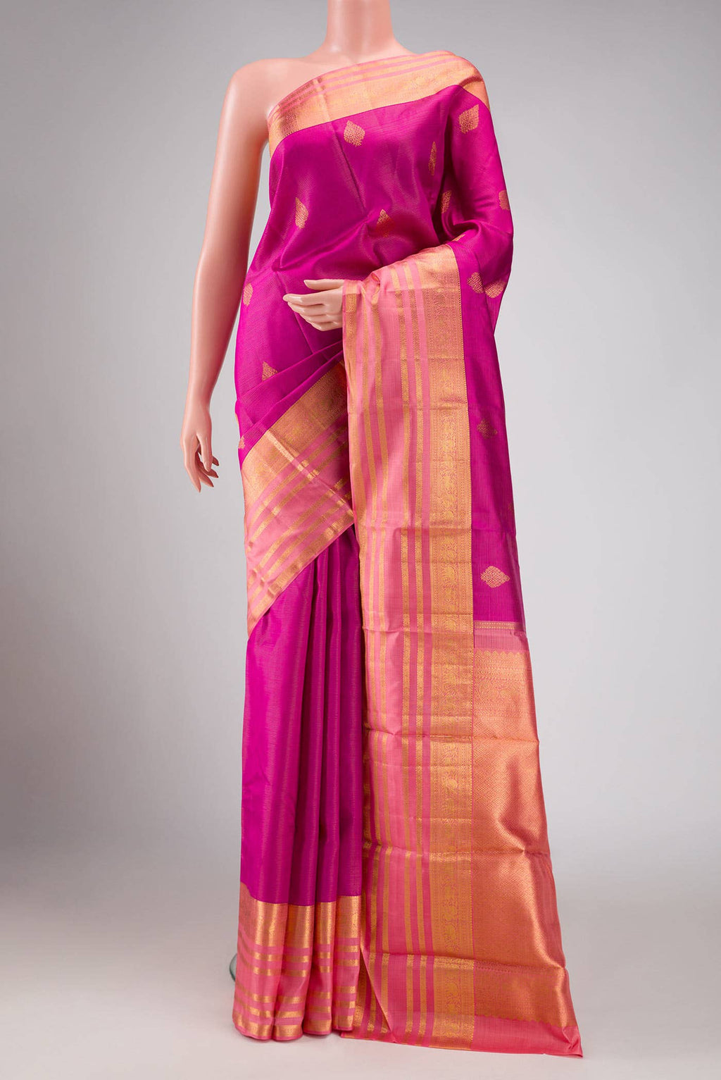 Magenta Kanchipuram Silk Saree
