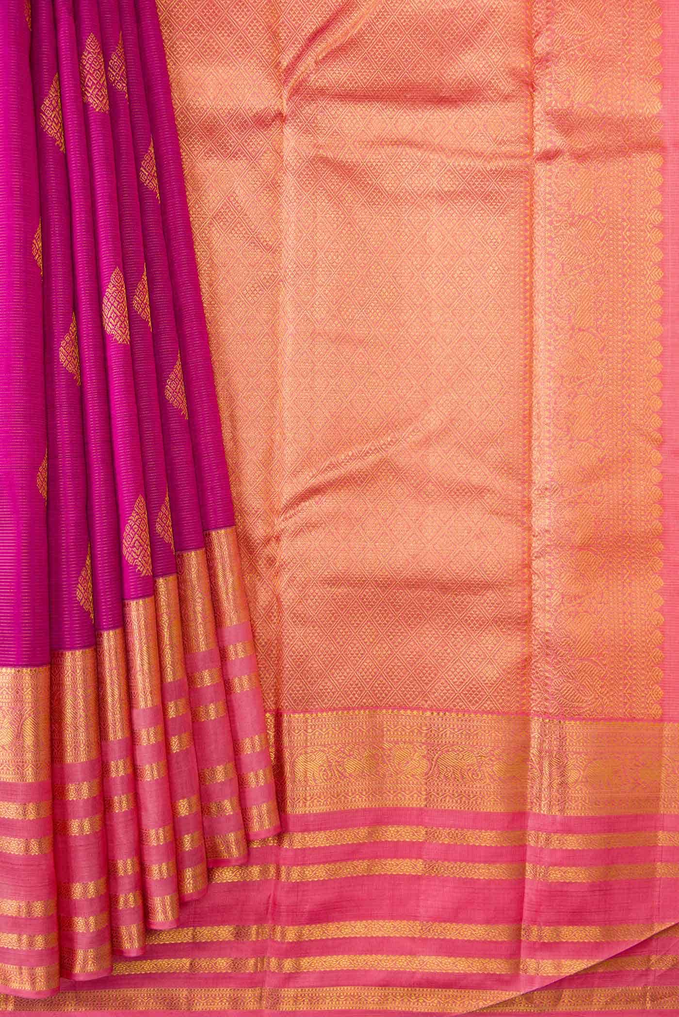 Magenta Kanchipuram Silk Saree