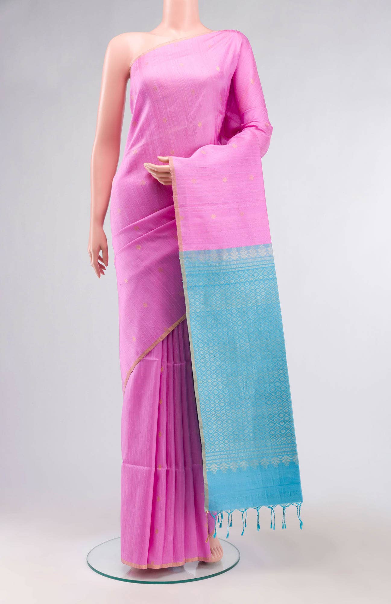 Pink Raw Silk Saree