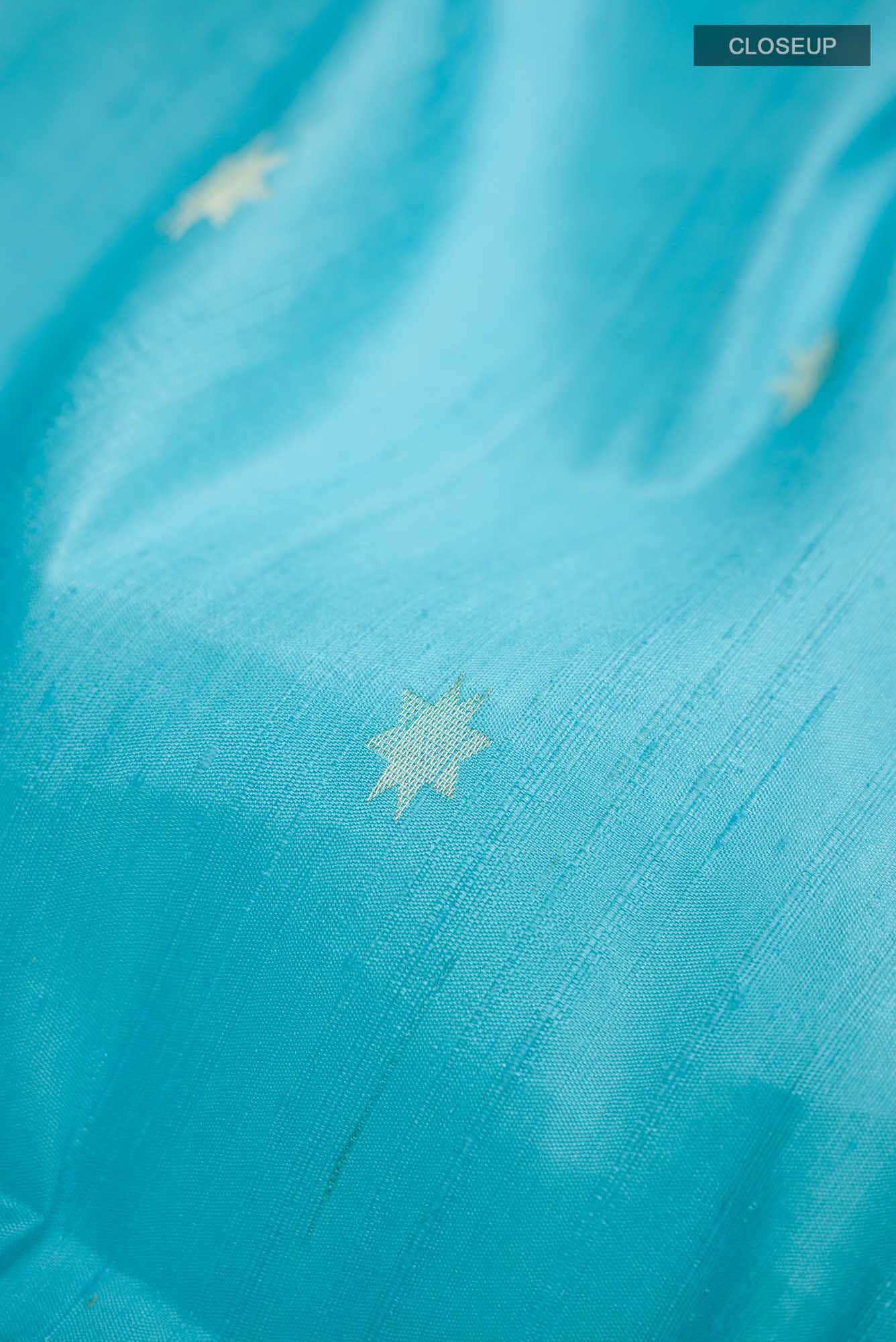Blue Raw Silk Saree