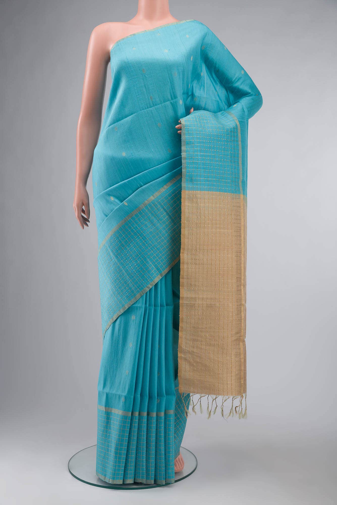 Blue Raw Silk Saree
