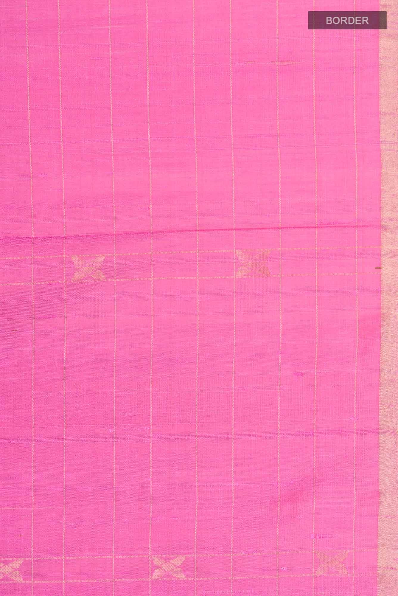Rose pink Raw Silk Saree