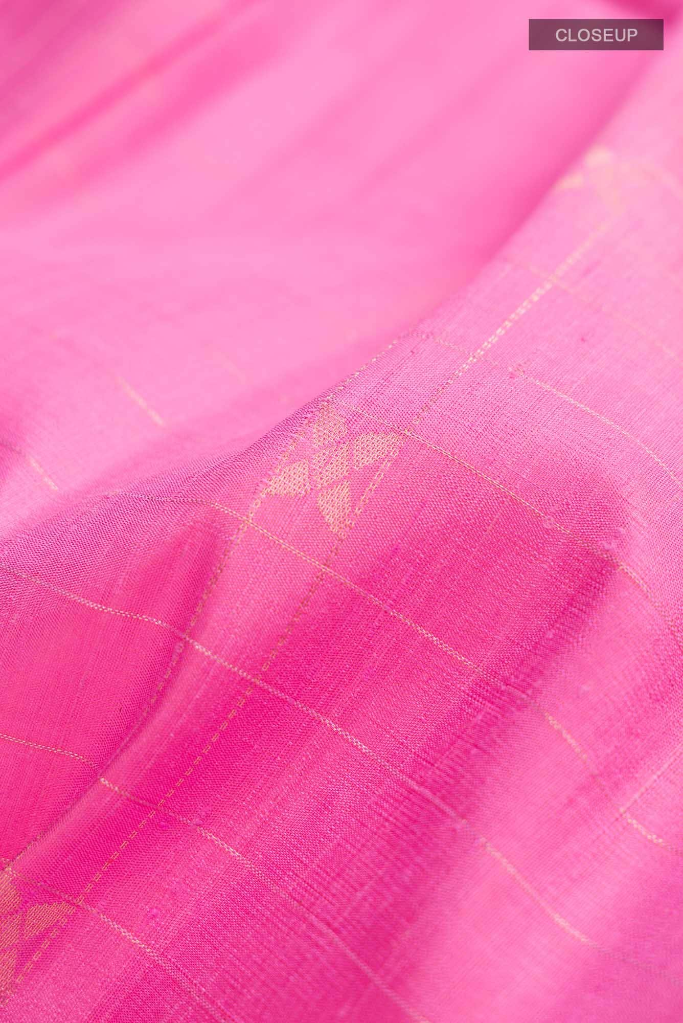 Rose pink Raw Silk Saree