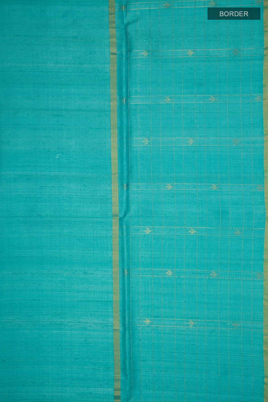 Turquoise Raw Silk Saree