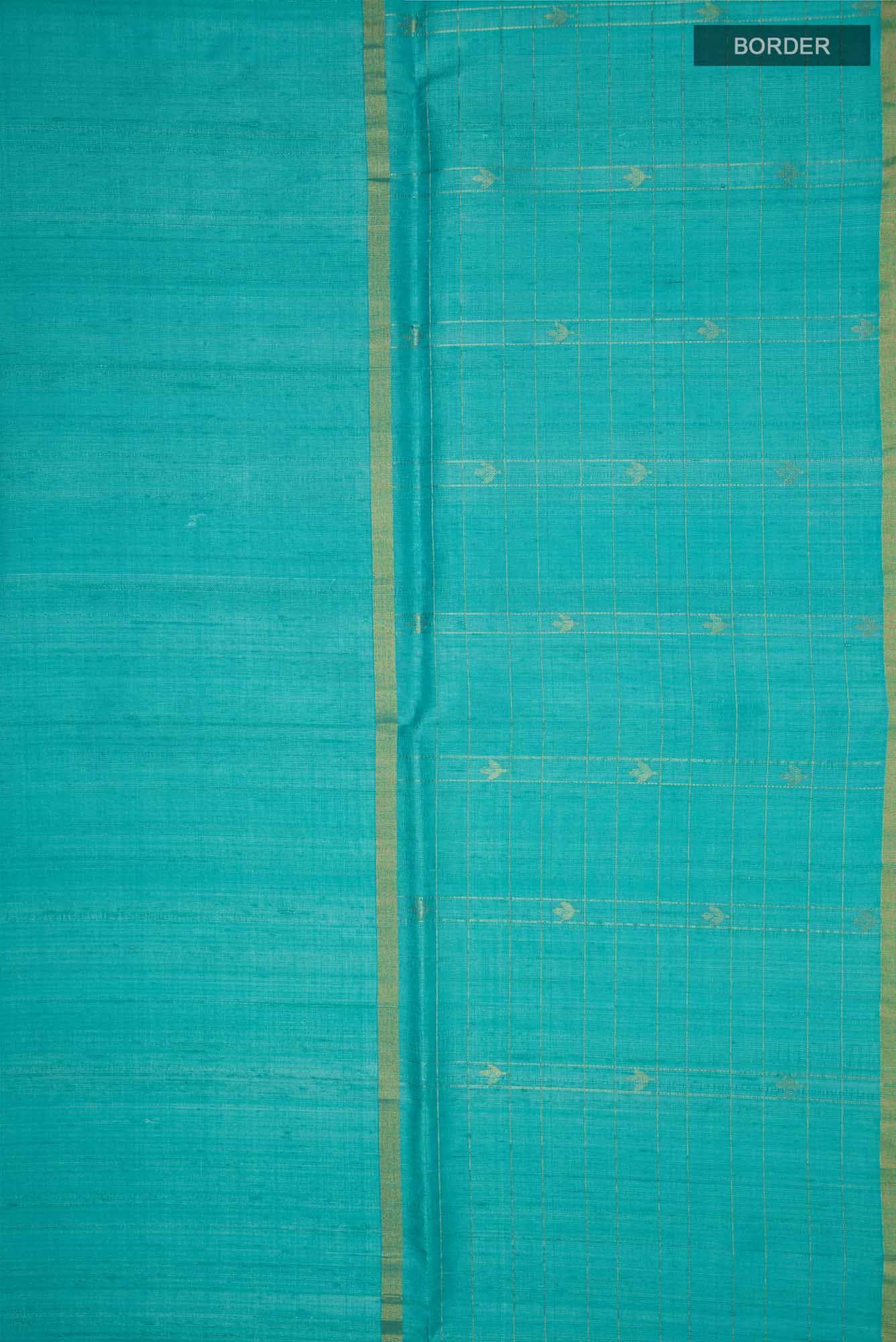 Turquoise Raw Silk Saree