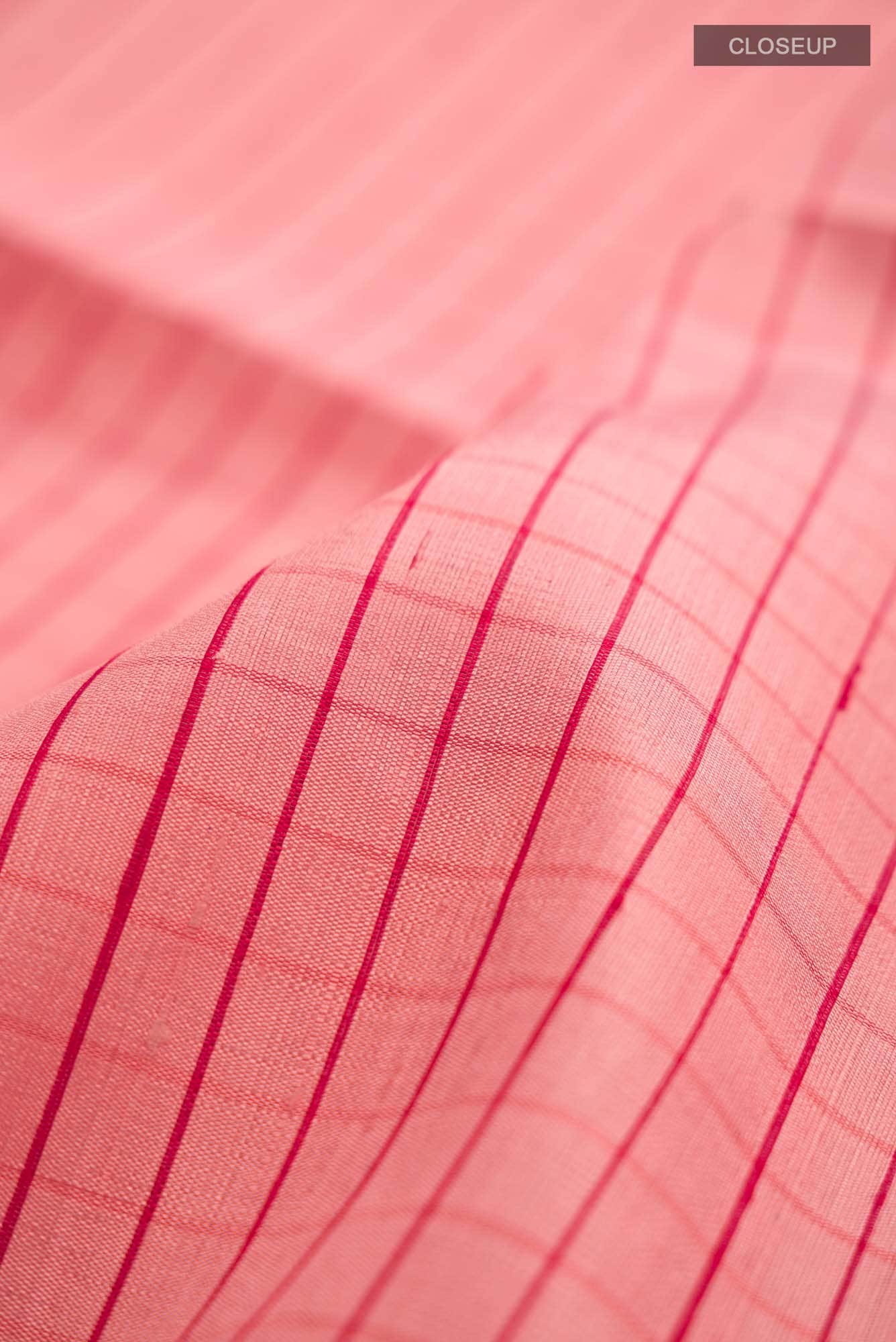Coral Raw Silk Saree