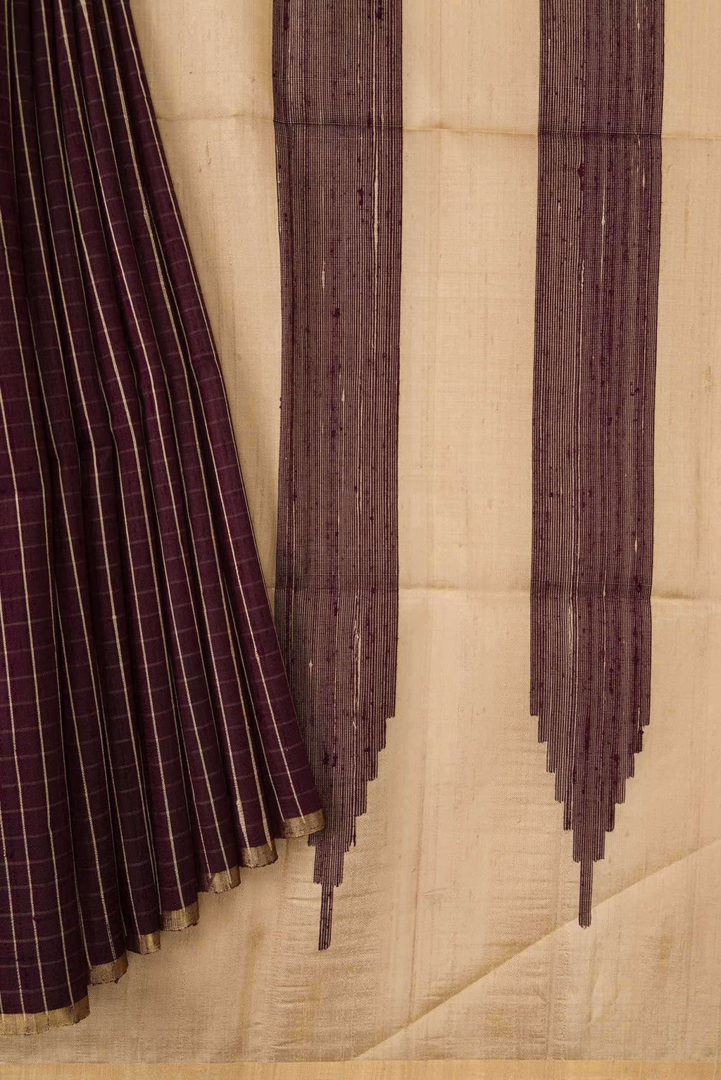 Coffee Brown Raw Silk Saree