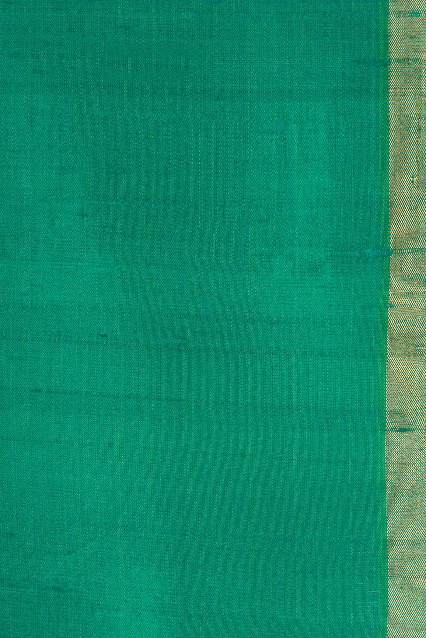 Green Dual Tone Raw Silk Saree