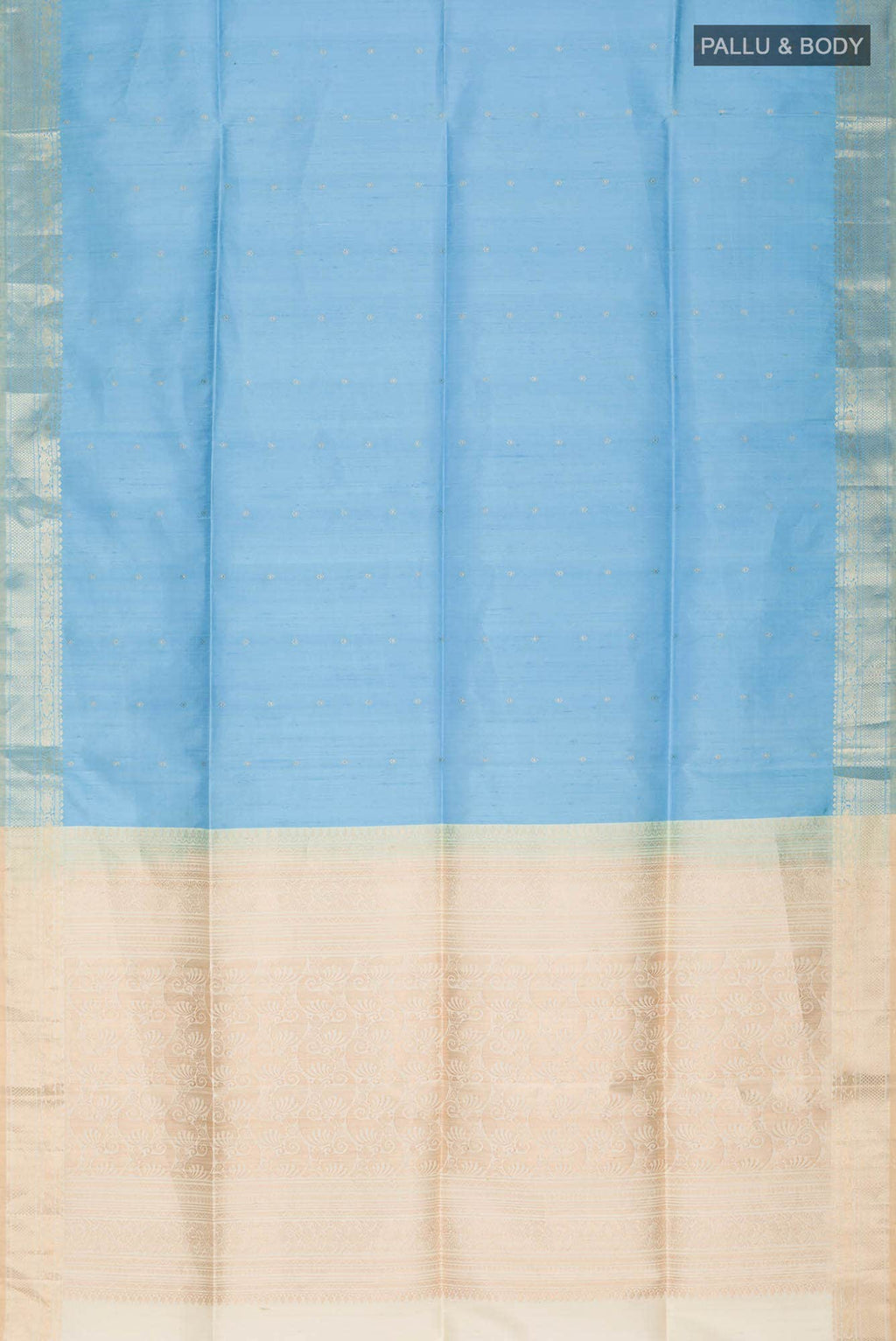 Sky Blue Raw Silk Saree