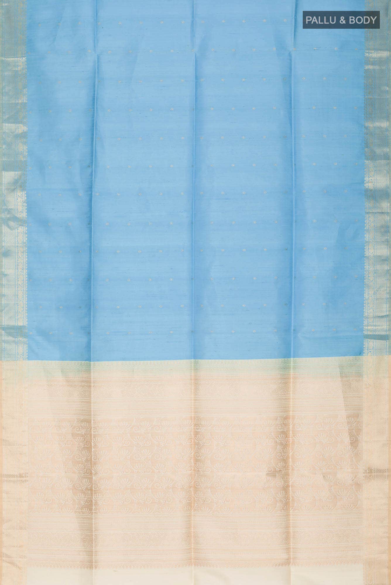 Sky Blue Raw Silk Saree