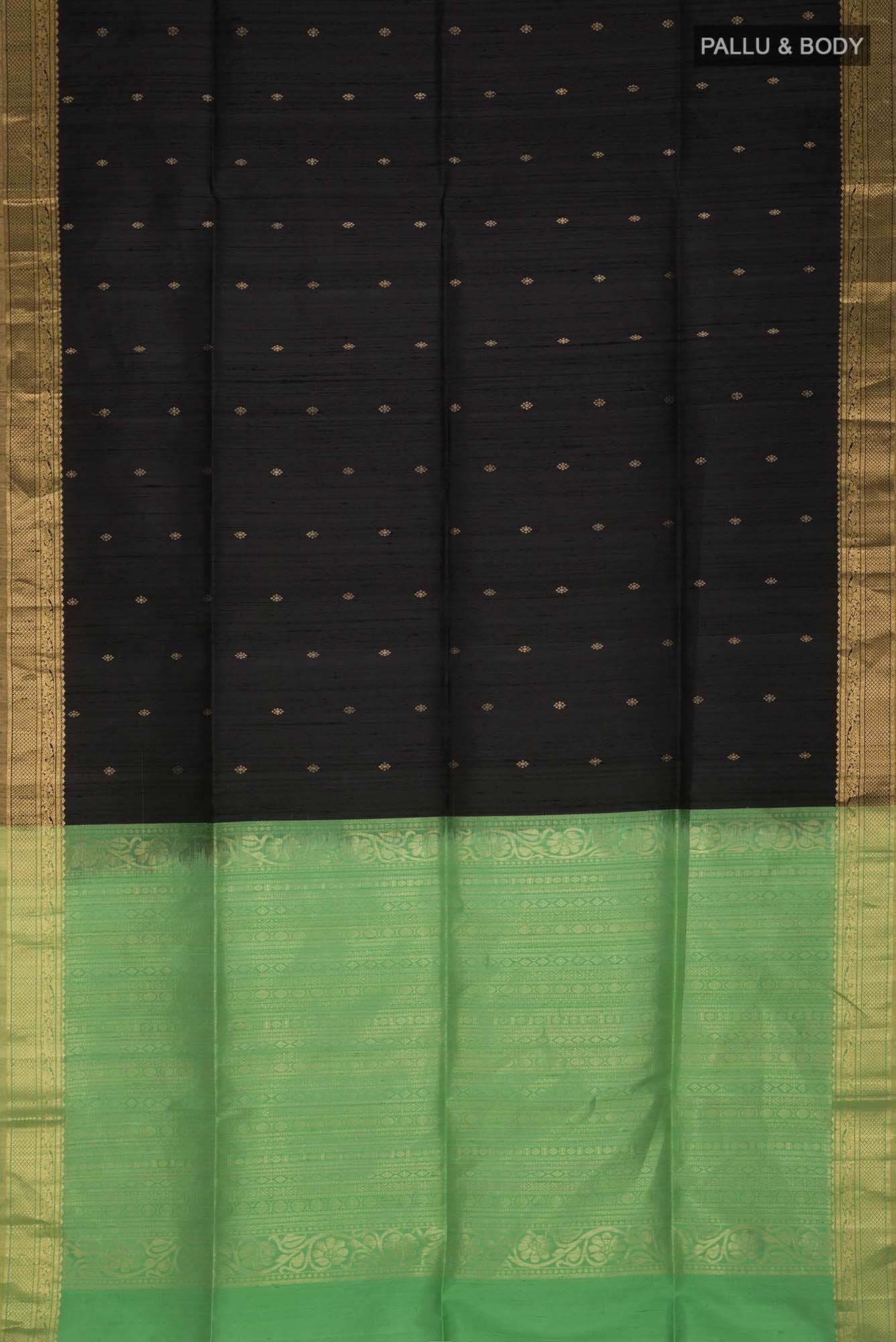 Black Raw Silk Saree