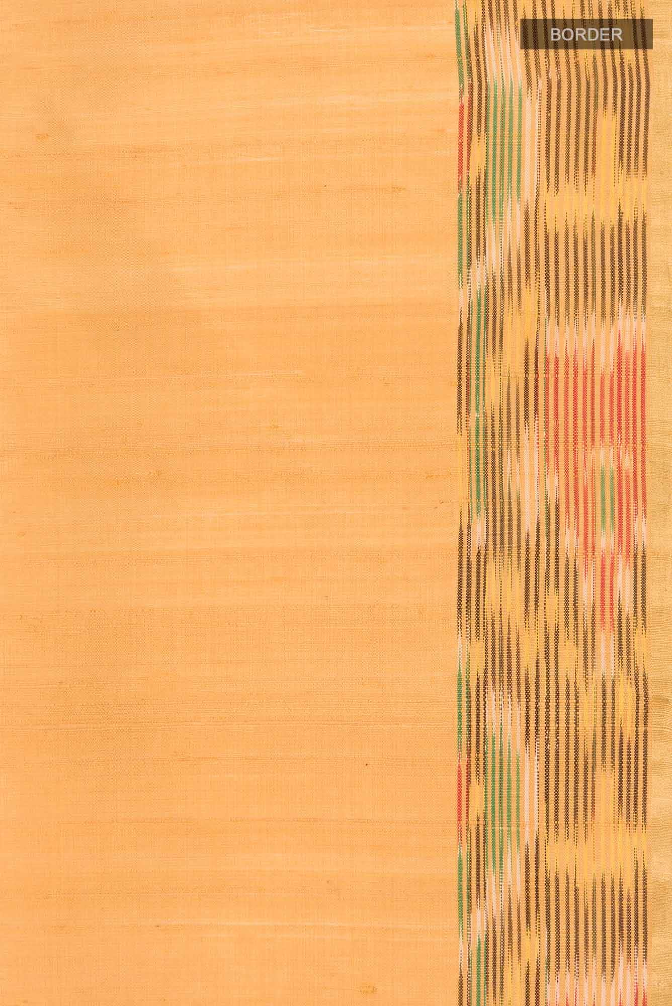 Yellow Raw Silk Saree