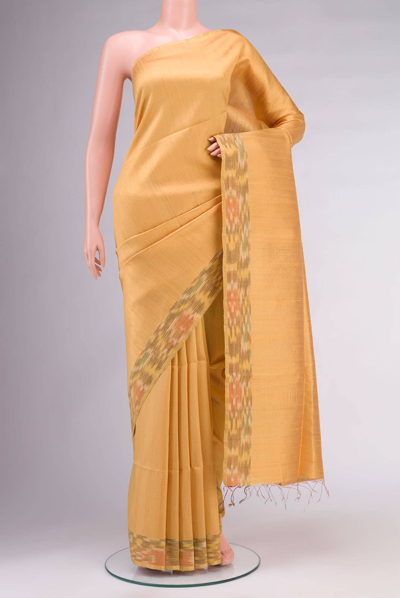 Yellow Raw Silk Saree