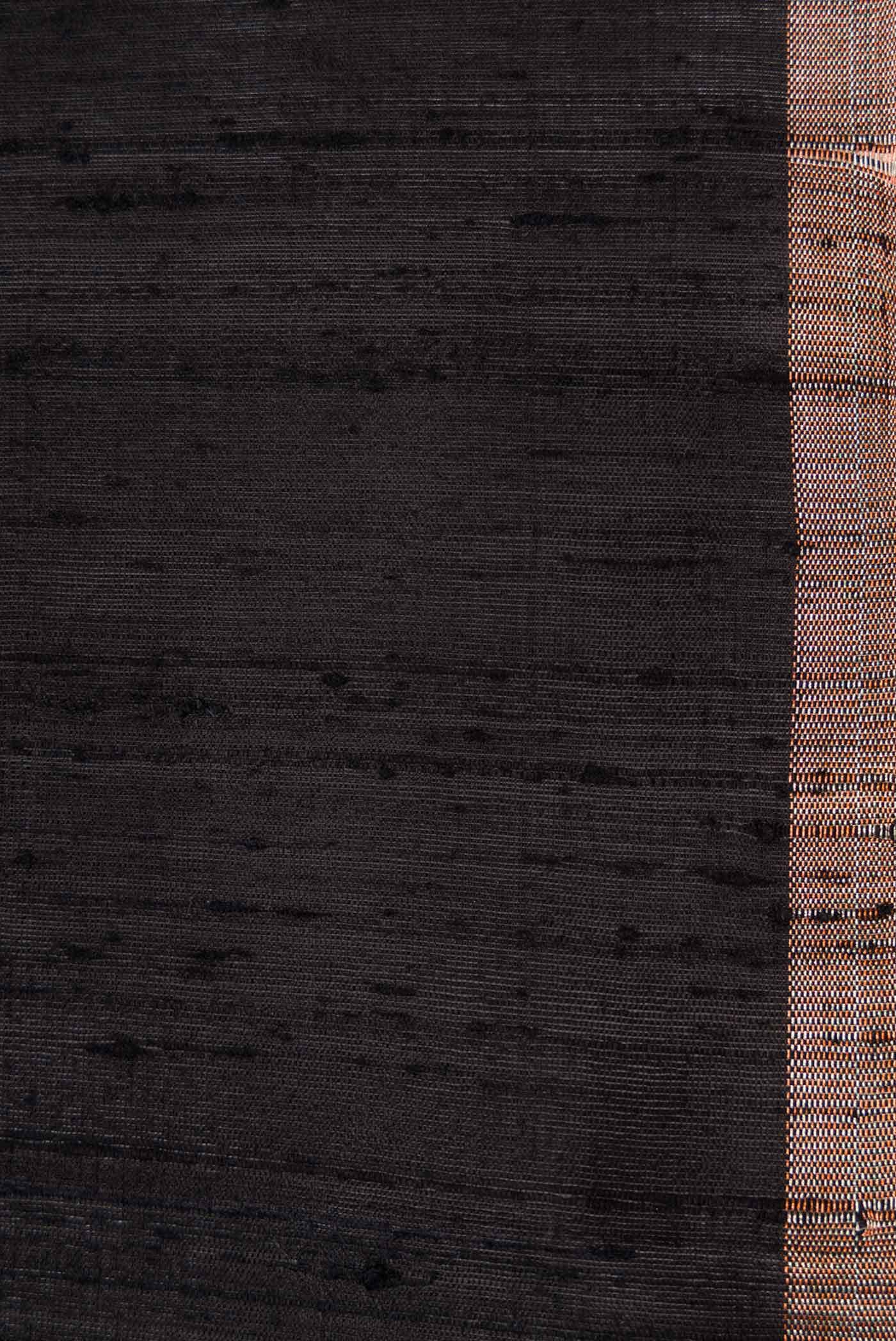 Black Raw Silk Saree