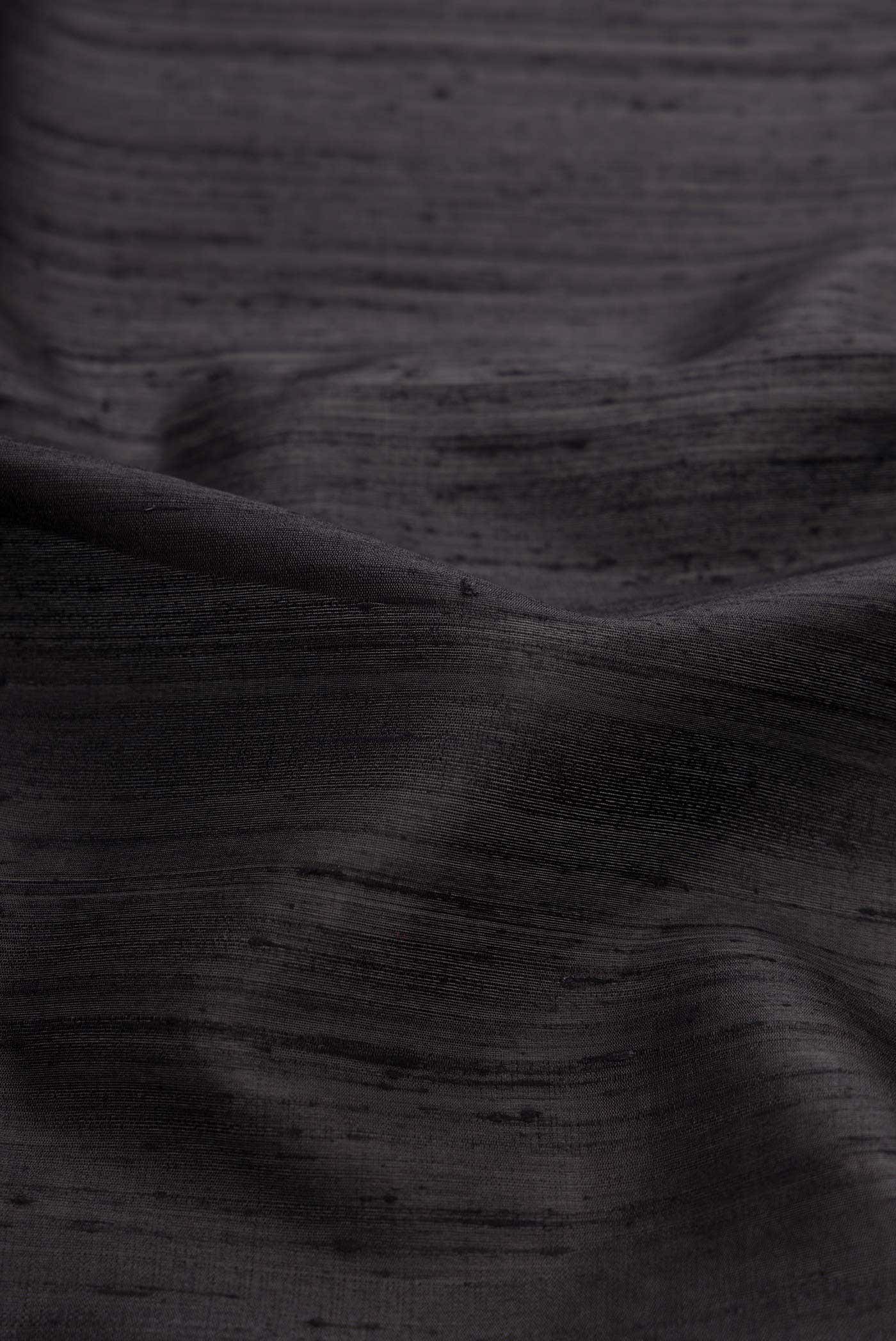 Black Raw Silk Saree