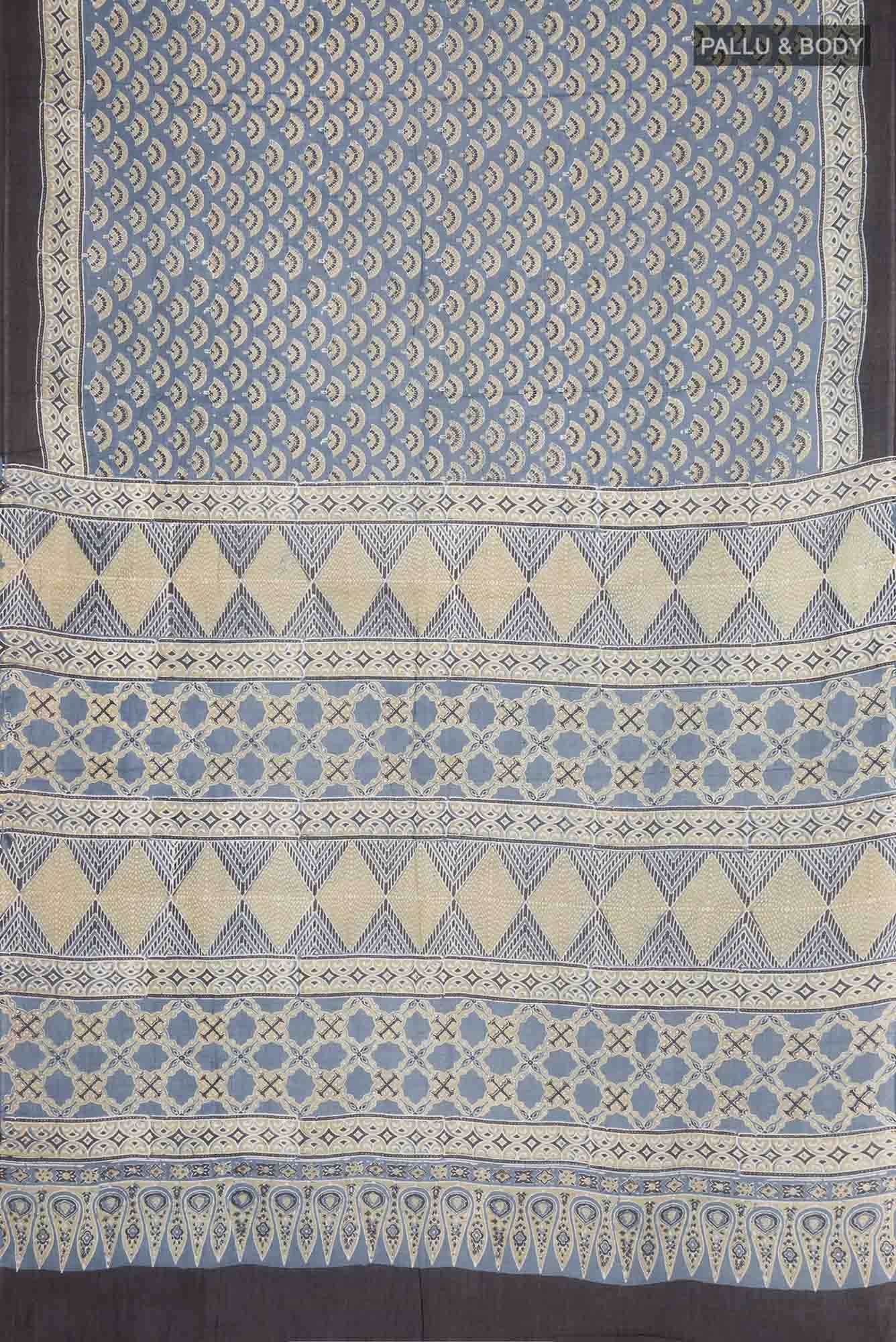 Blue Kalamkari Cotton Saree