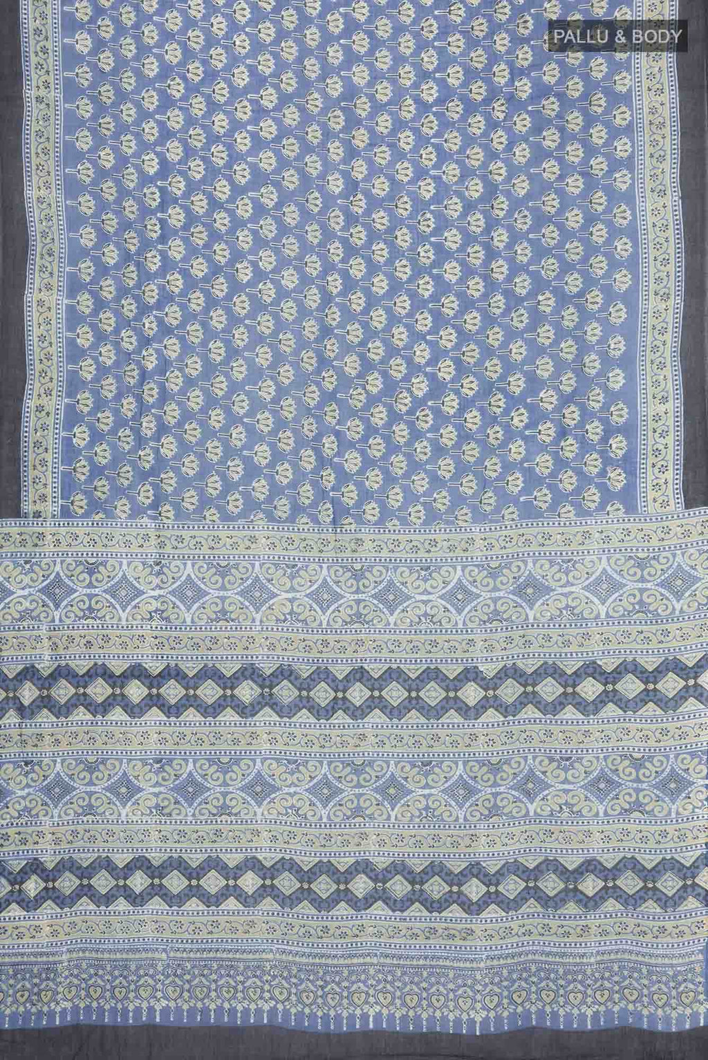 Blue Kalamkari Cotton Saree