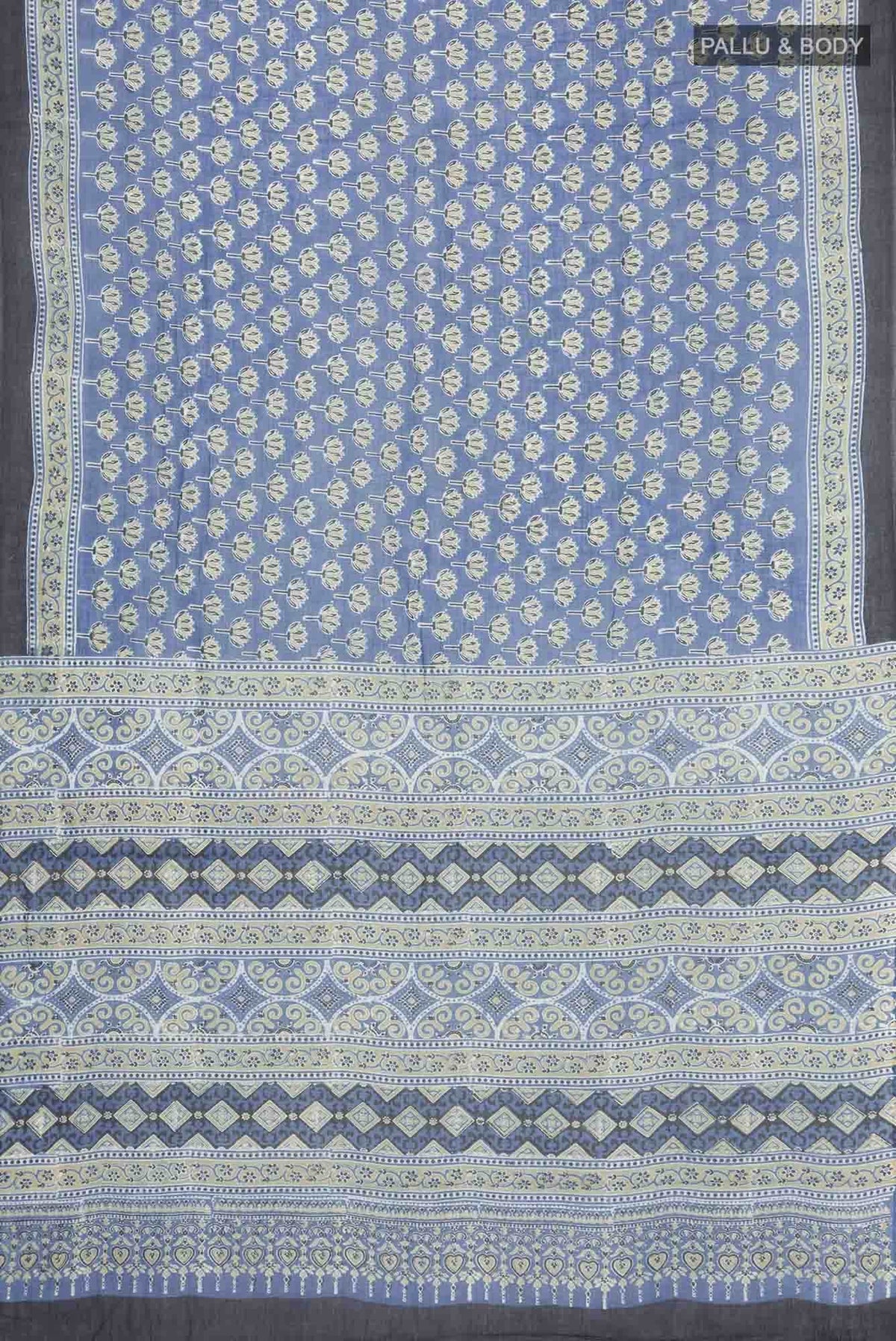 Blue Kalamkari Cotton Saree