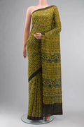 Mustard Kalamkari Cotton Saree
