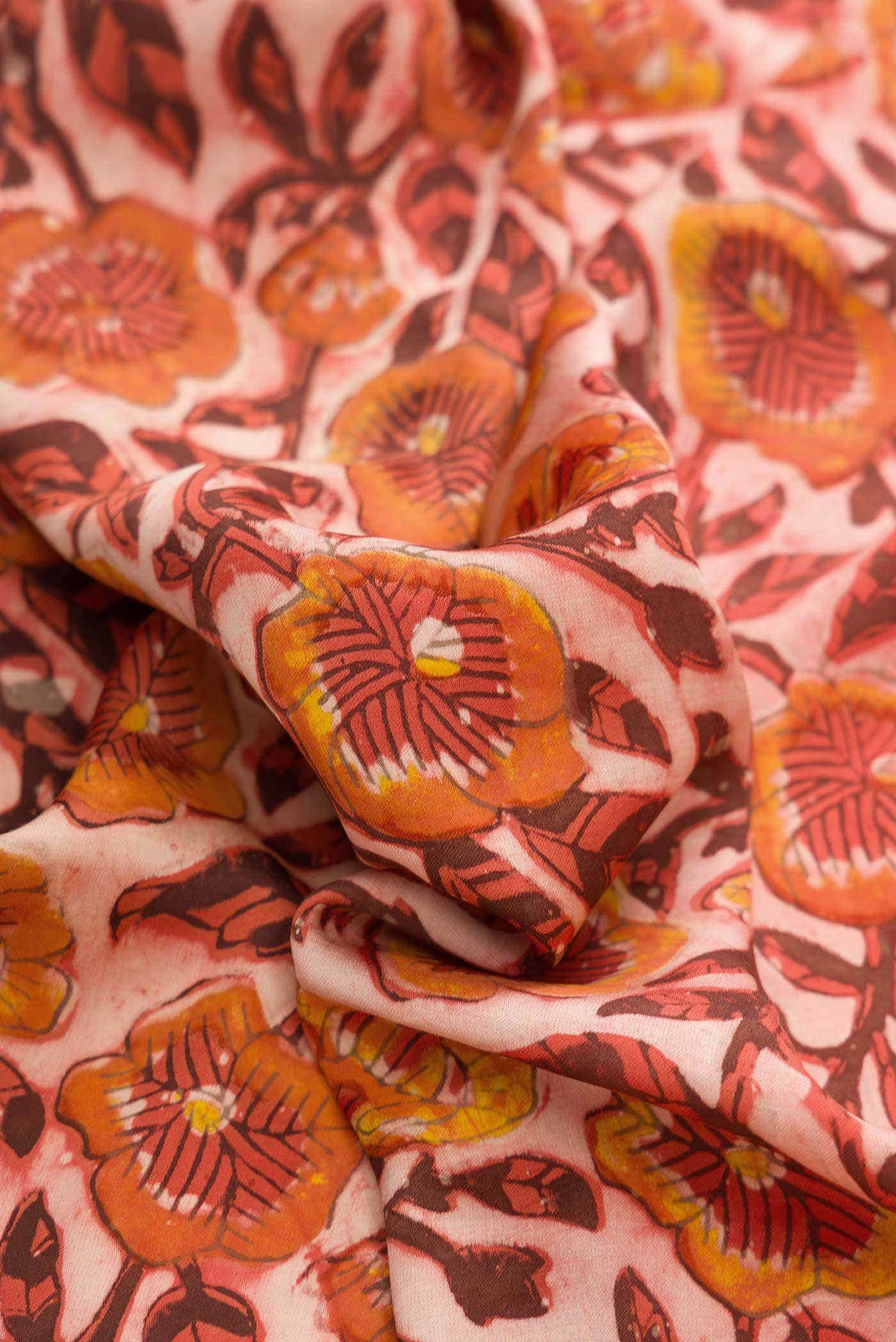 Rose Gold Dual Tone Satin Silk Saree