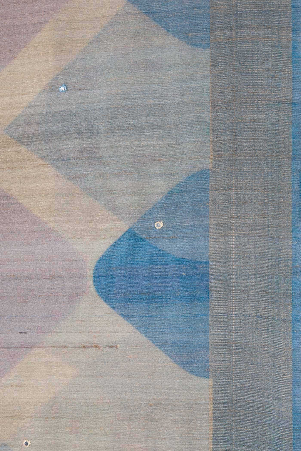 Blue Dual Tone Tussar Silk Saree