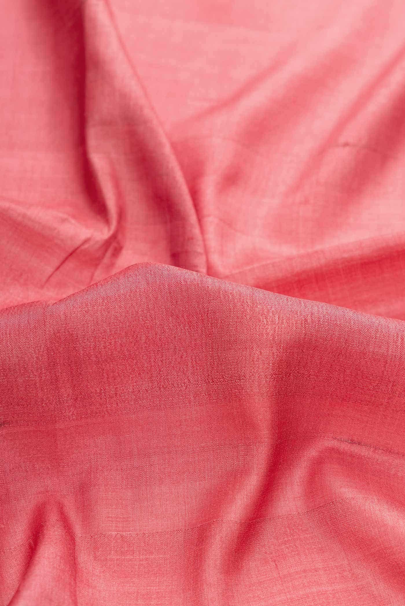 Pink Dual Tone Tussar Silk Saree
