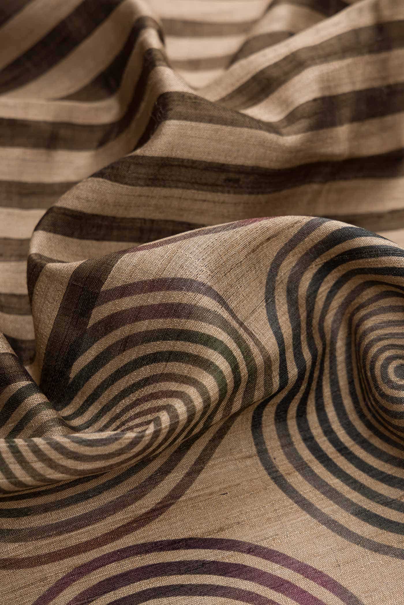 Beige Dual Tone Tussar Silk Saree