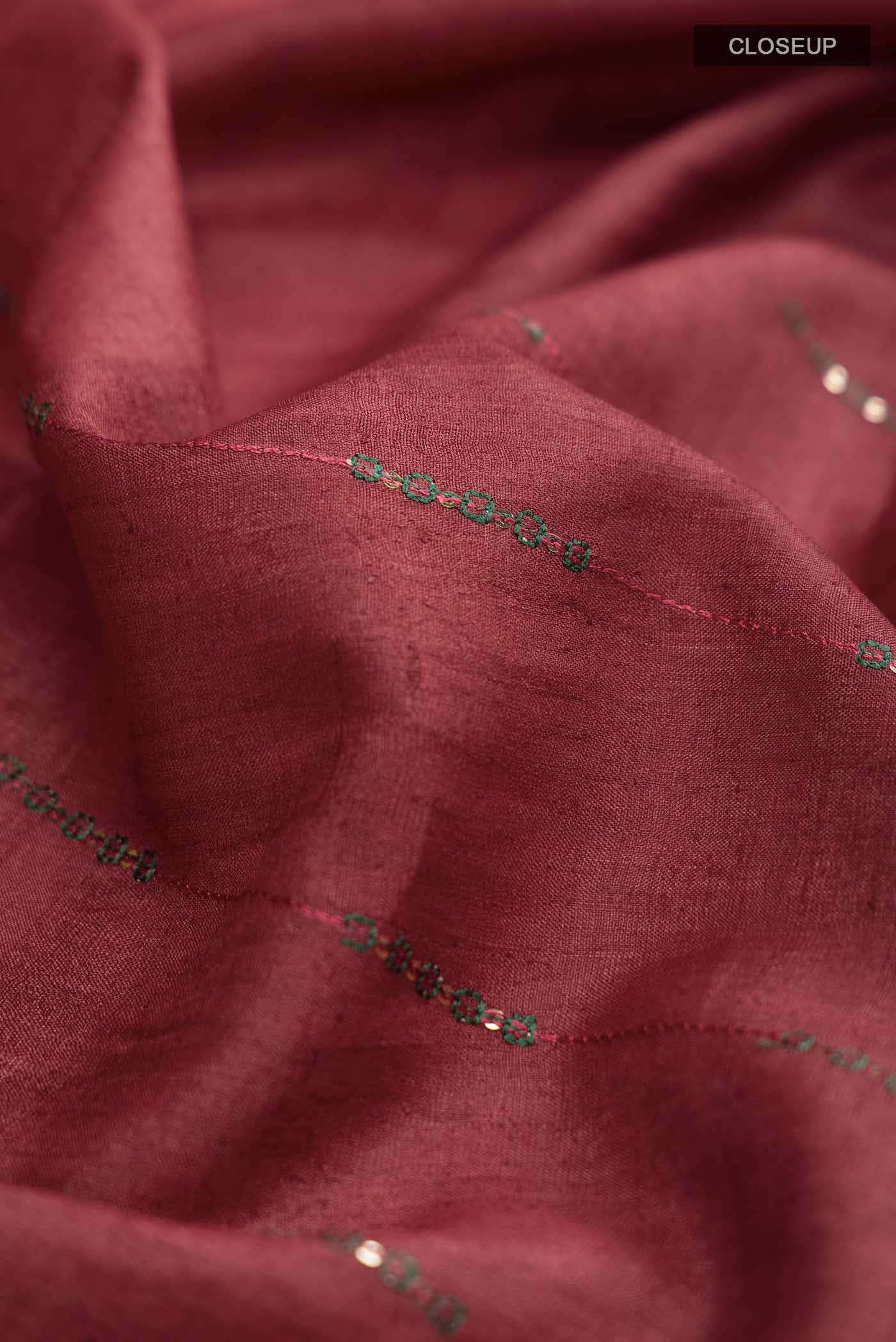 Brown Tussar Silk Saree