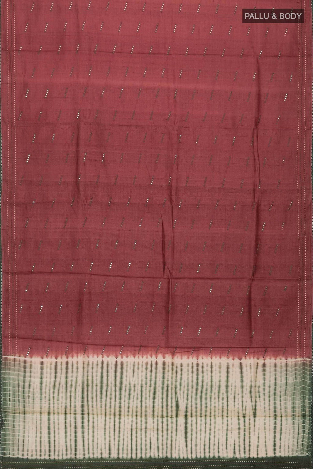 Brown Tussar Silk Saree
