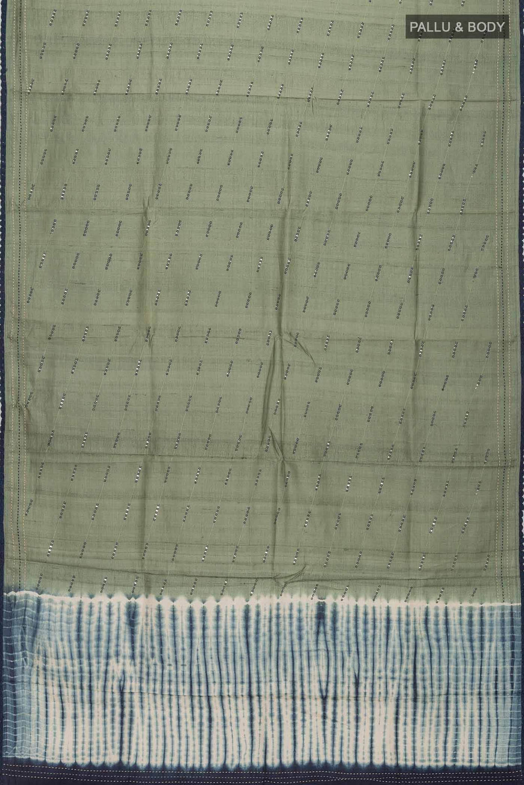 Green Tussar Silk Saree