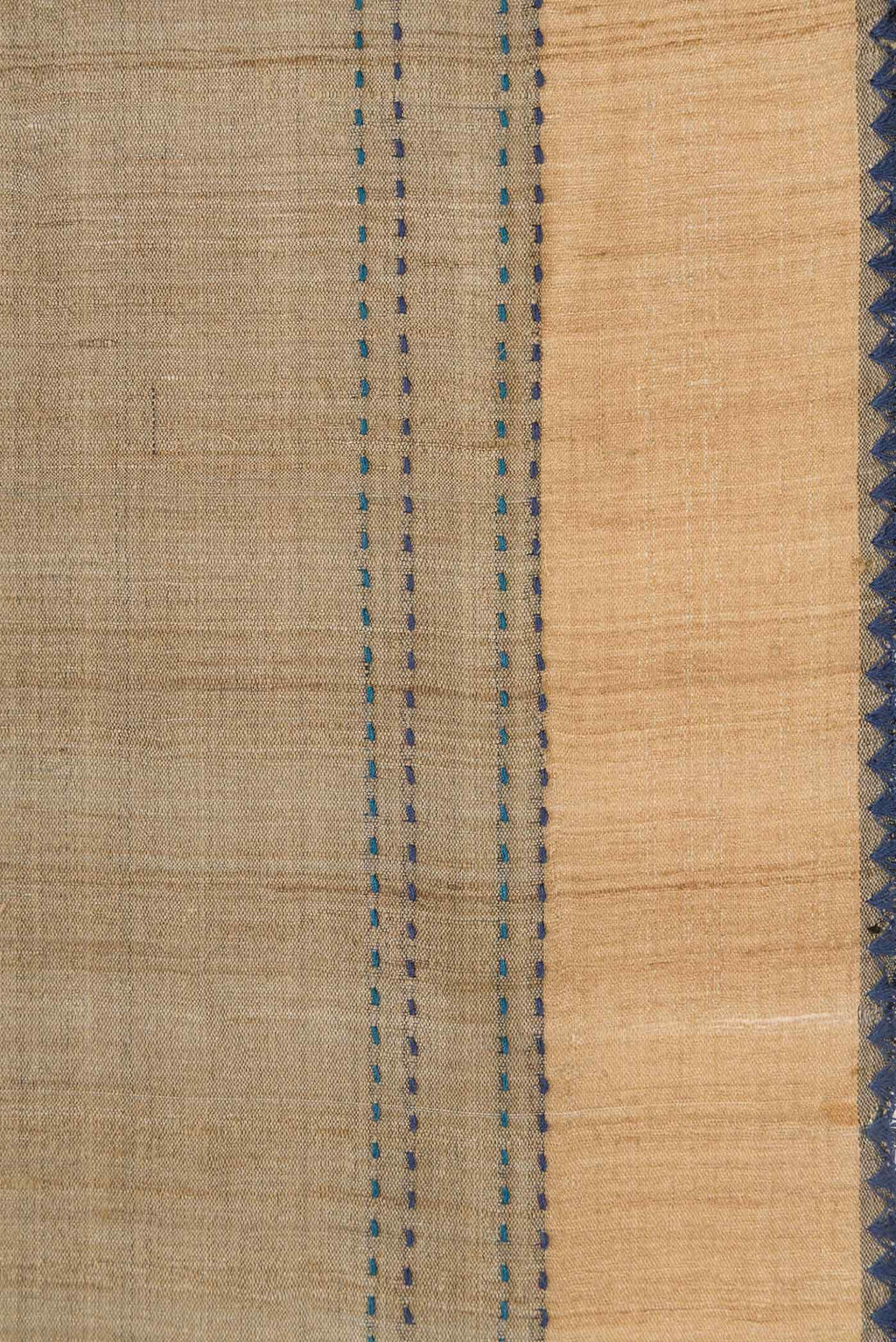 Dark Beige Dual Tone Tussar Silk Saree