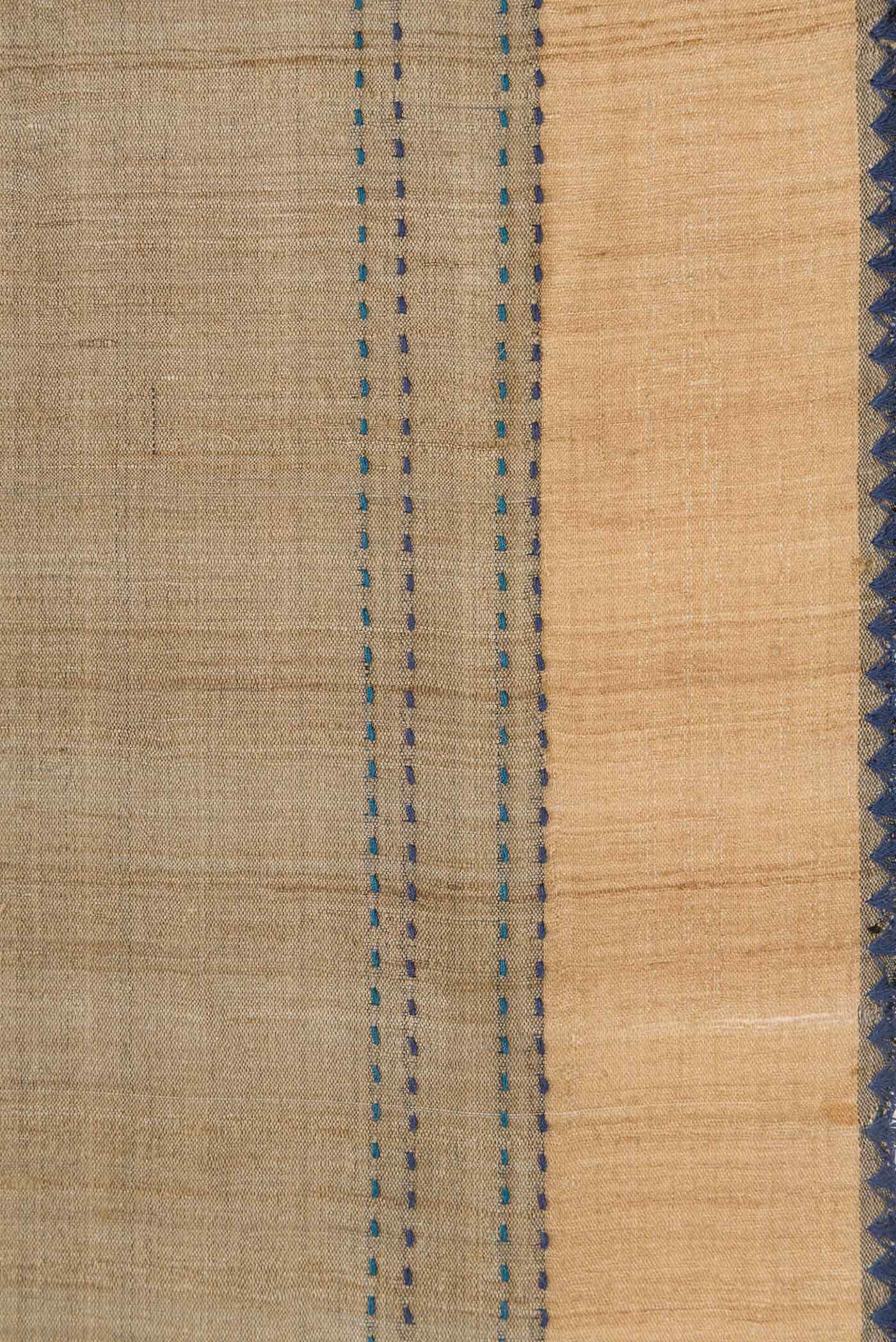 Dark Beige Dual Tone Tussar Silk Saree