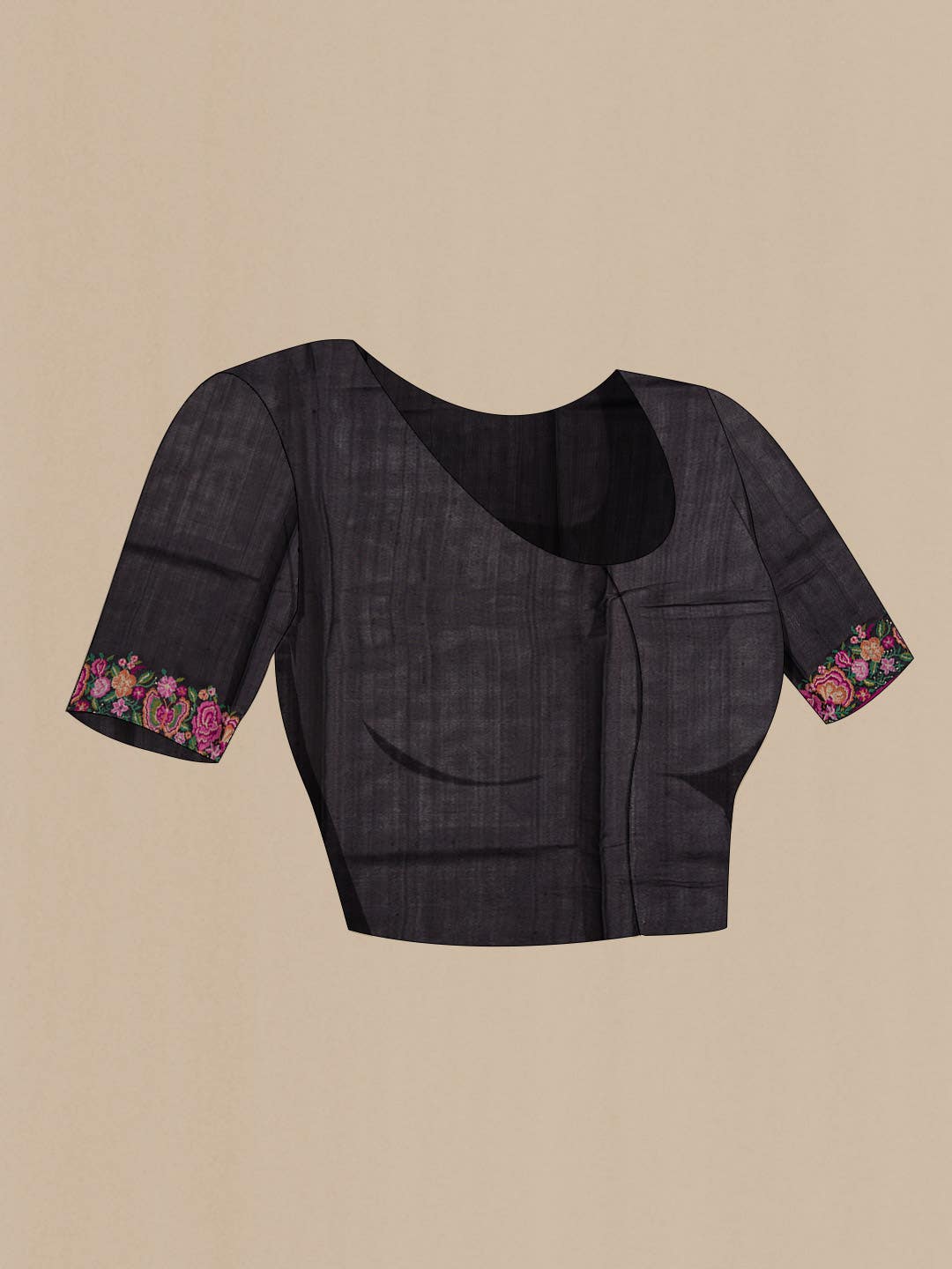 Black Tussar Silk Saree