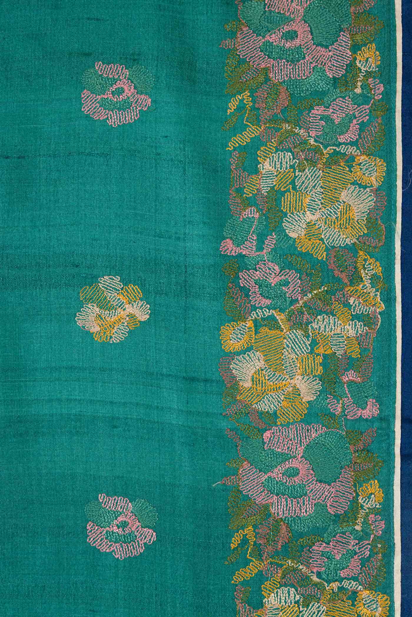 Green Dual Tone Tussar Silk Saree