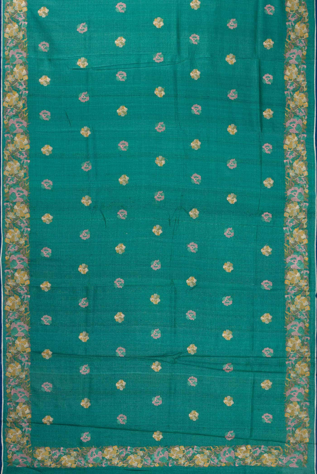 Green Dual Tone Tussar Silk Saree