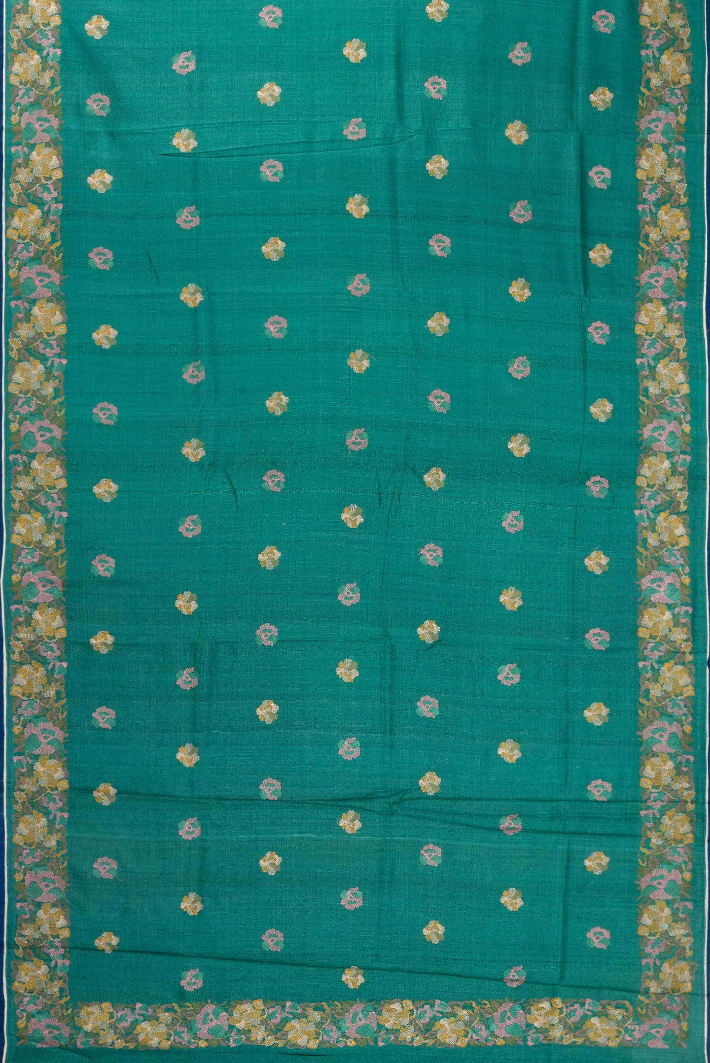 Green Dual Tone Tussar Silk Saree