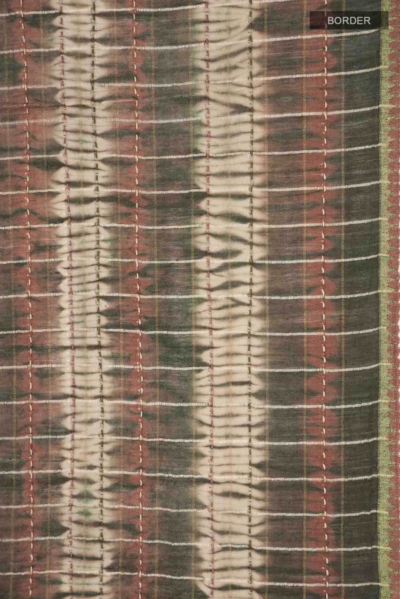 Green Bhagalpuri Tussar Silk Saree