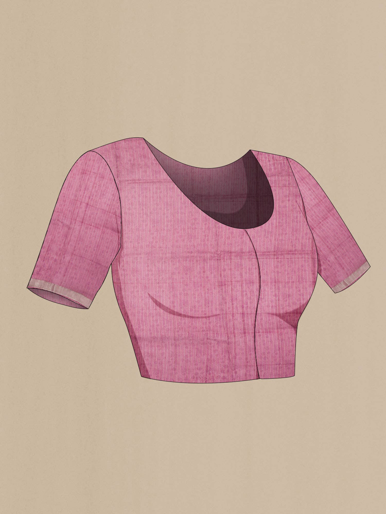 Mauve Bhagalpuri Tussar Silk Saree