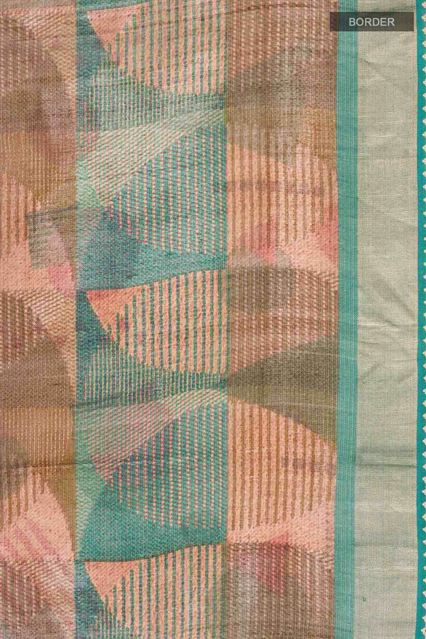 Green Tussar Silk Saree