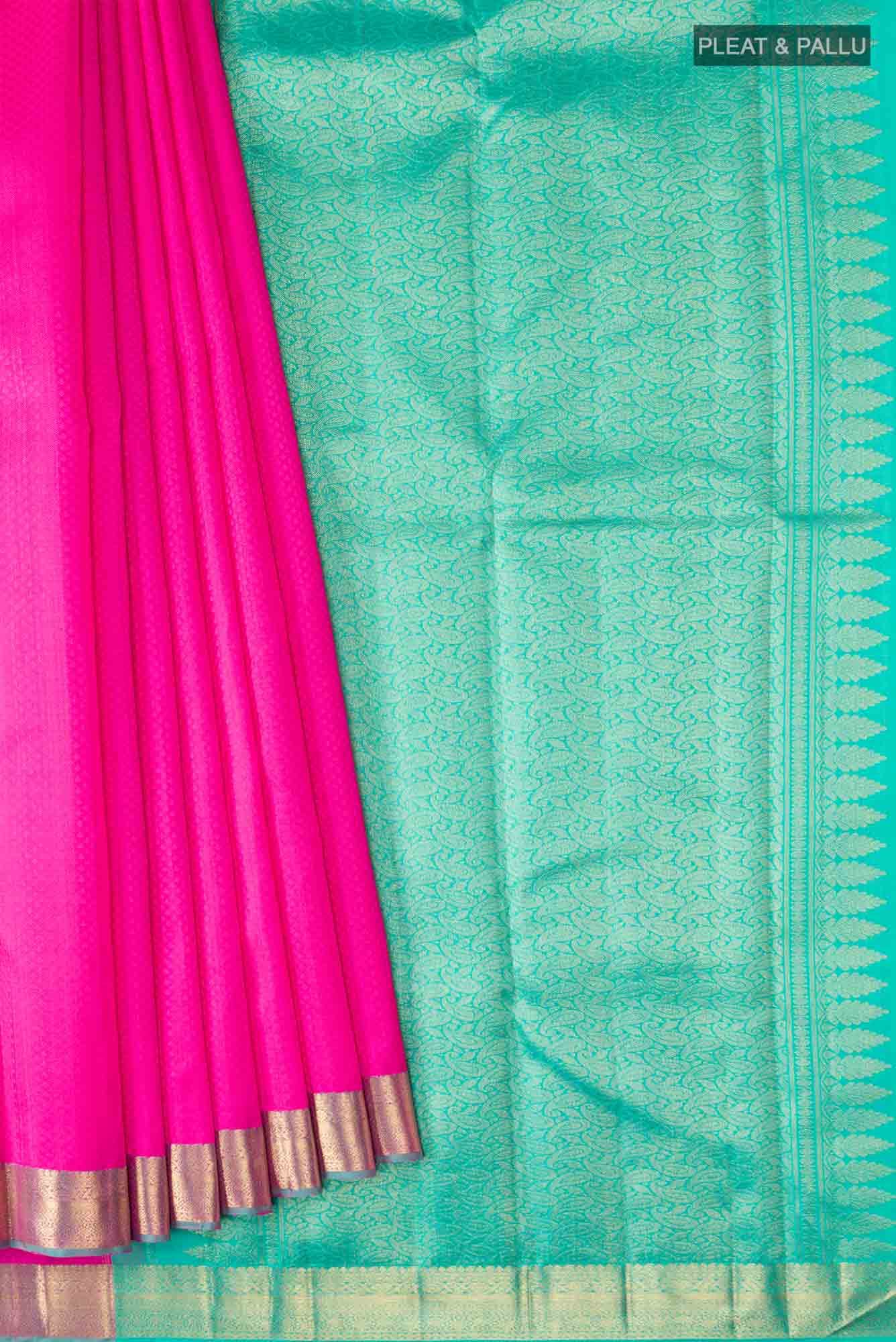 Pink Kanchipuram Silk Saree