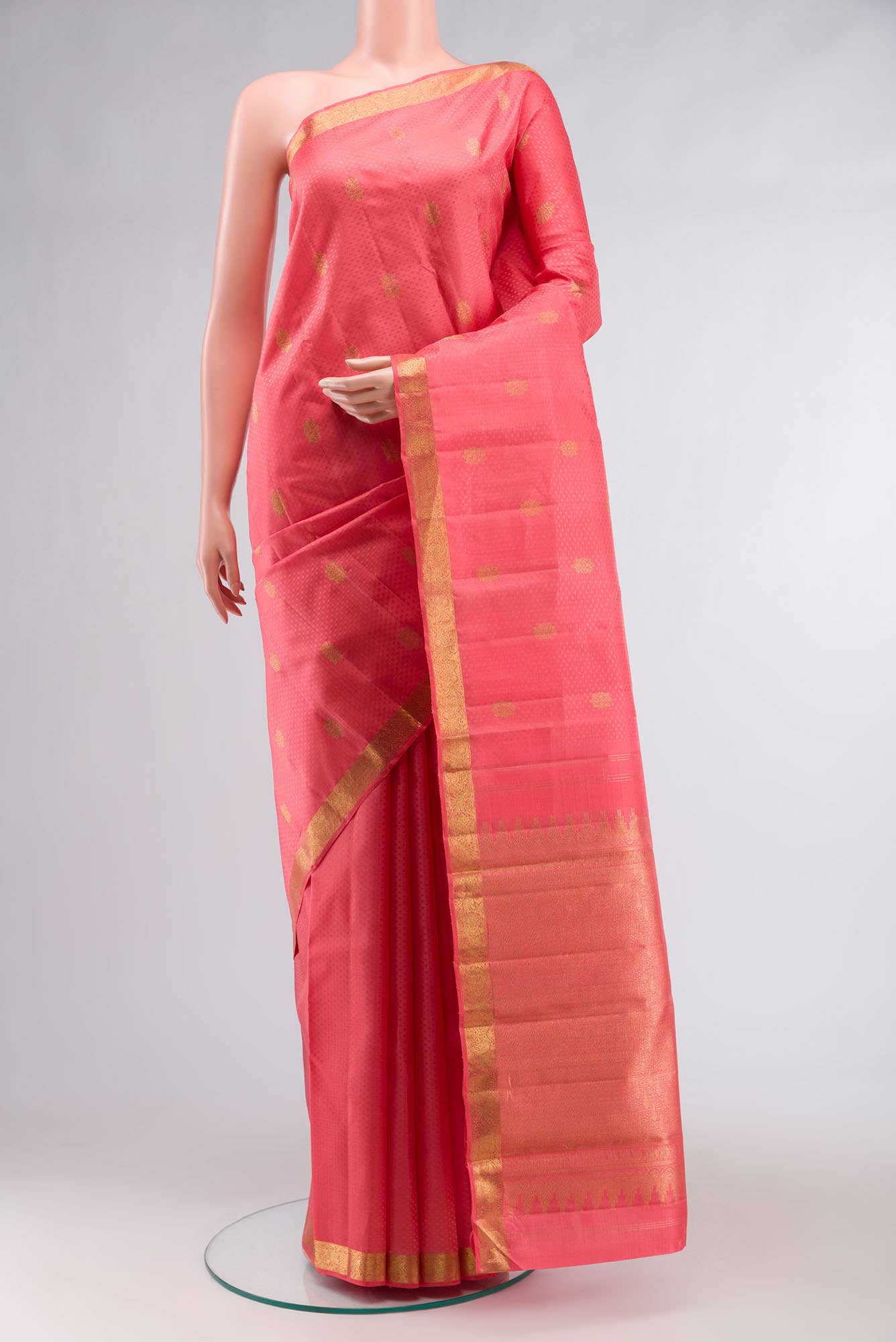 Pink Kanchipuram Silk Saree