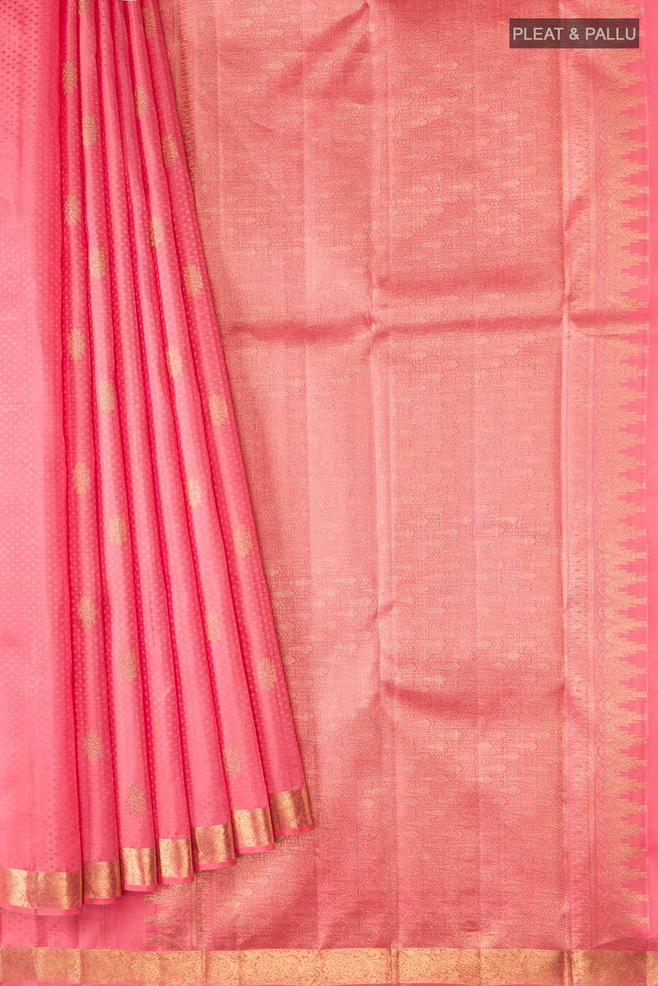 Pink Kanchipuram Silk Saree