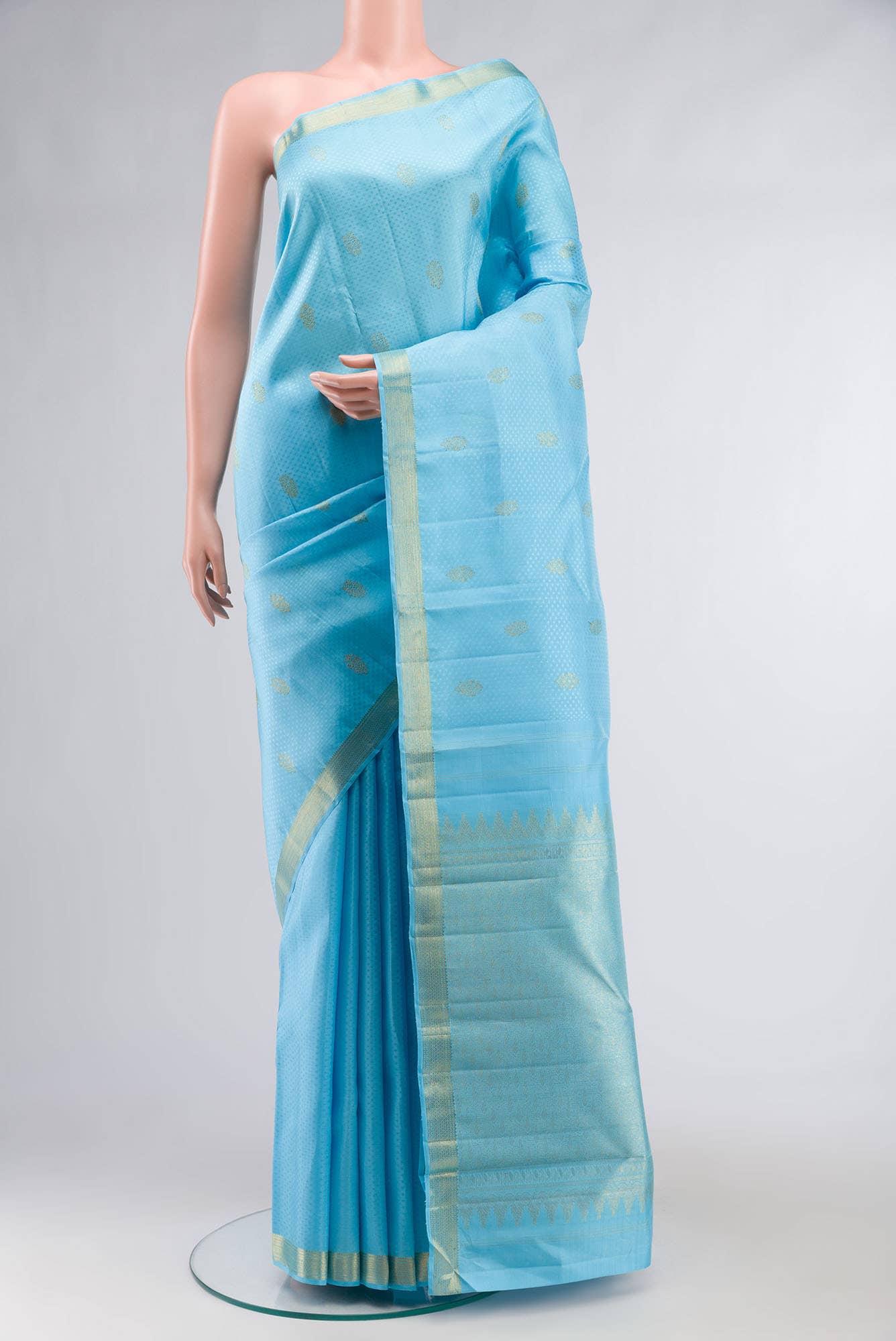 Blue Kanchipuram Silk Saree