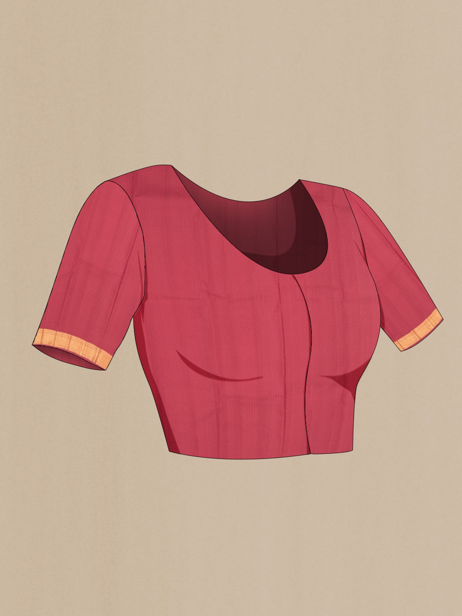 Maroon Kanchipuram Silk Saree