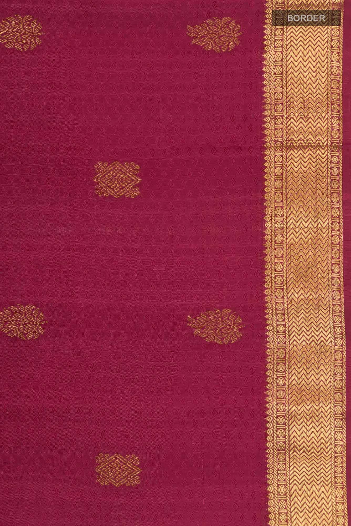 Maroon Kanchipuram Silk Saree
