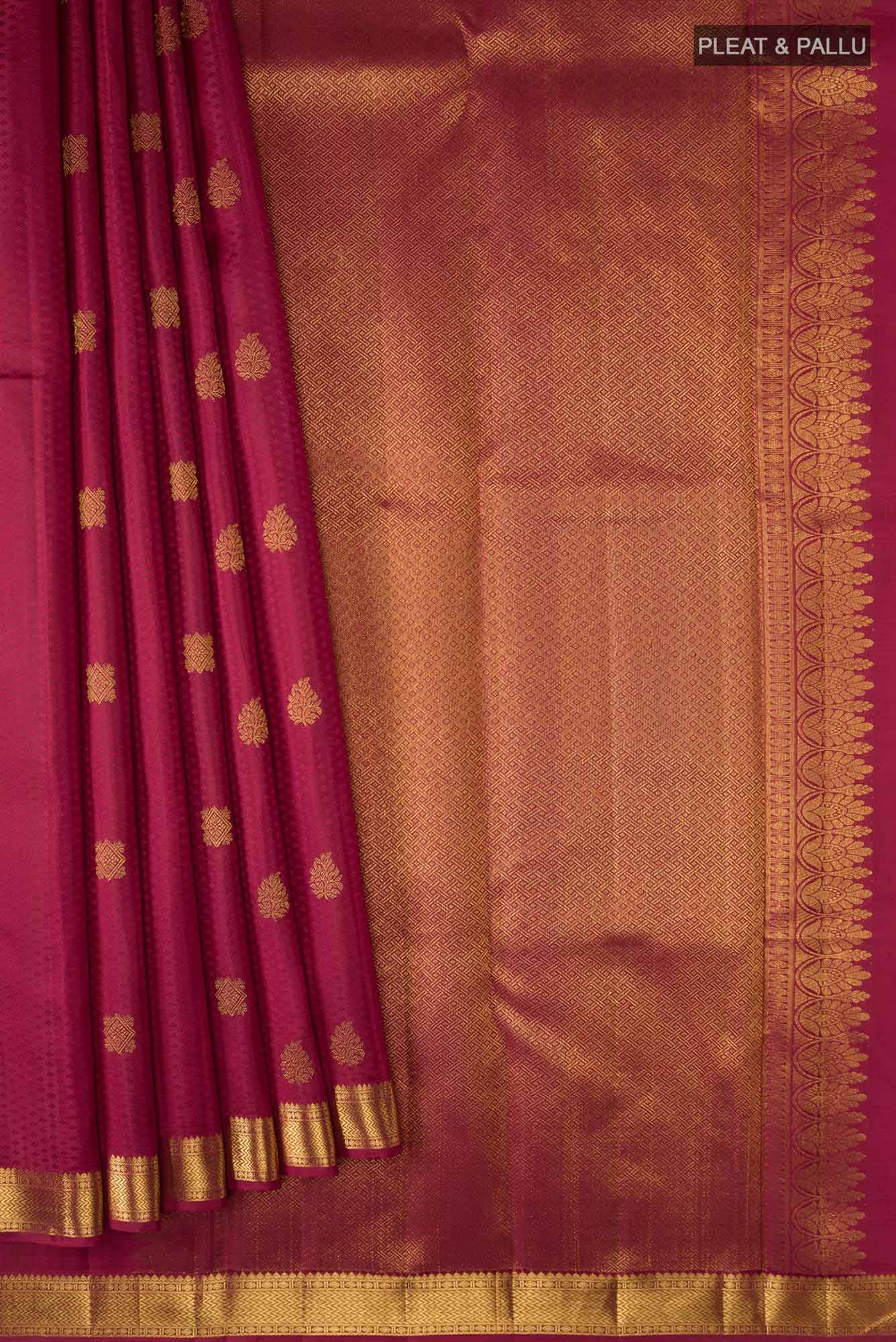 Maroon Kanchipuram Silk Saree