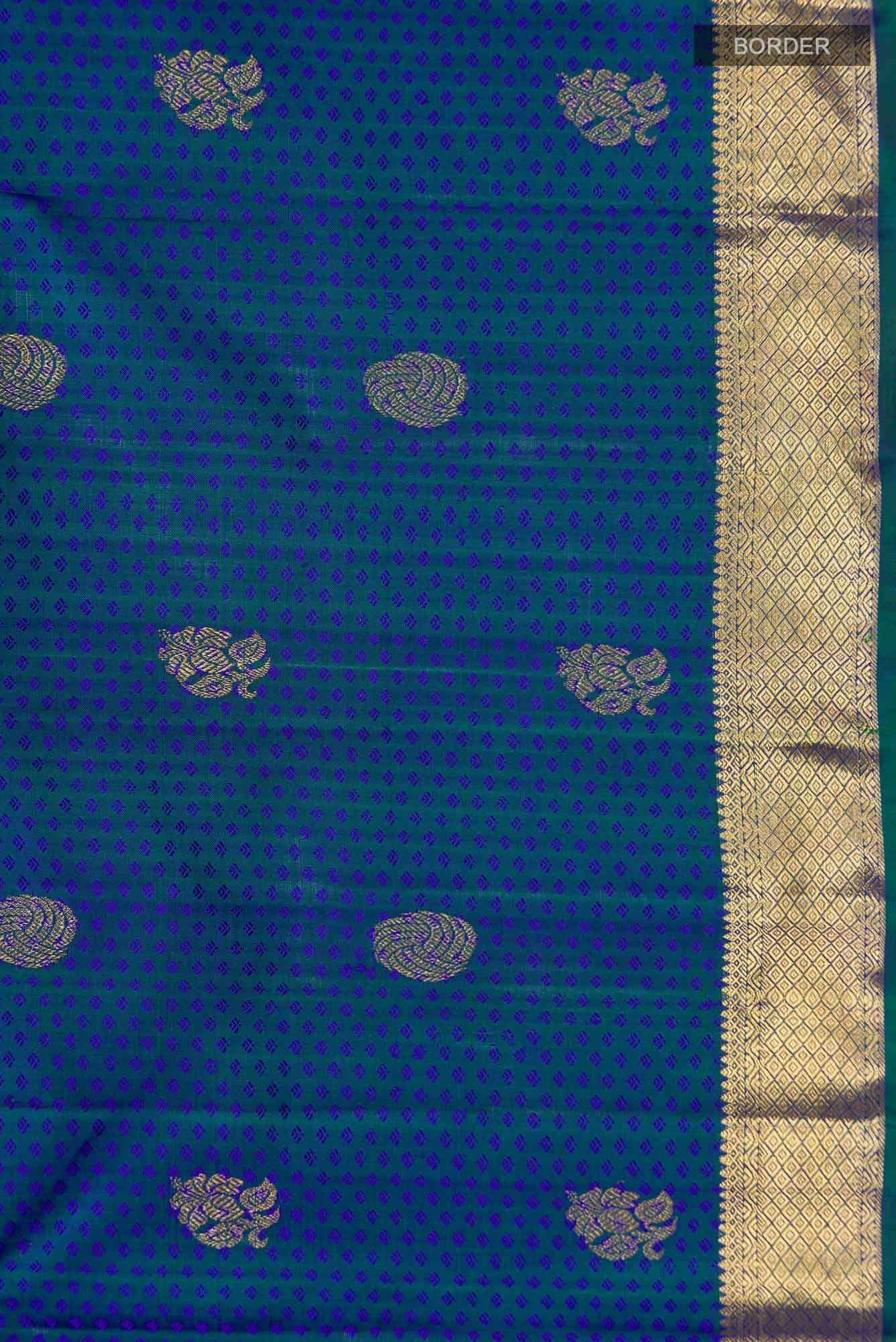 Blue Kanchipuram Silk Saree