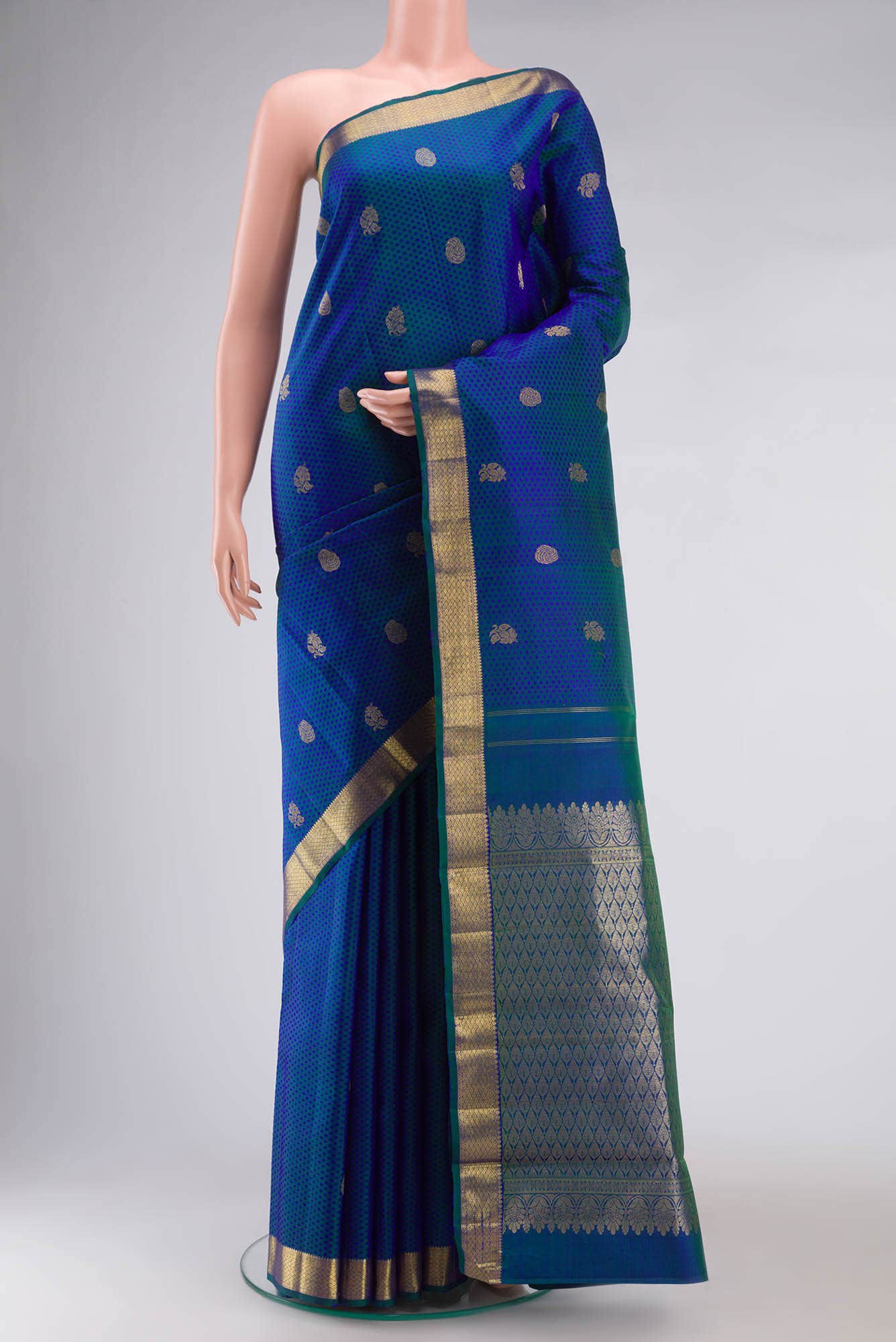 Blue Kanchipuram Silk Saree