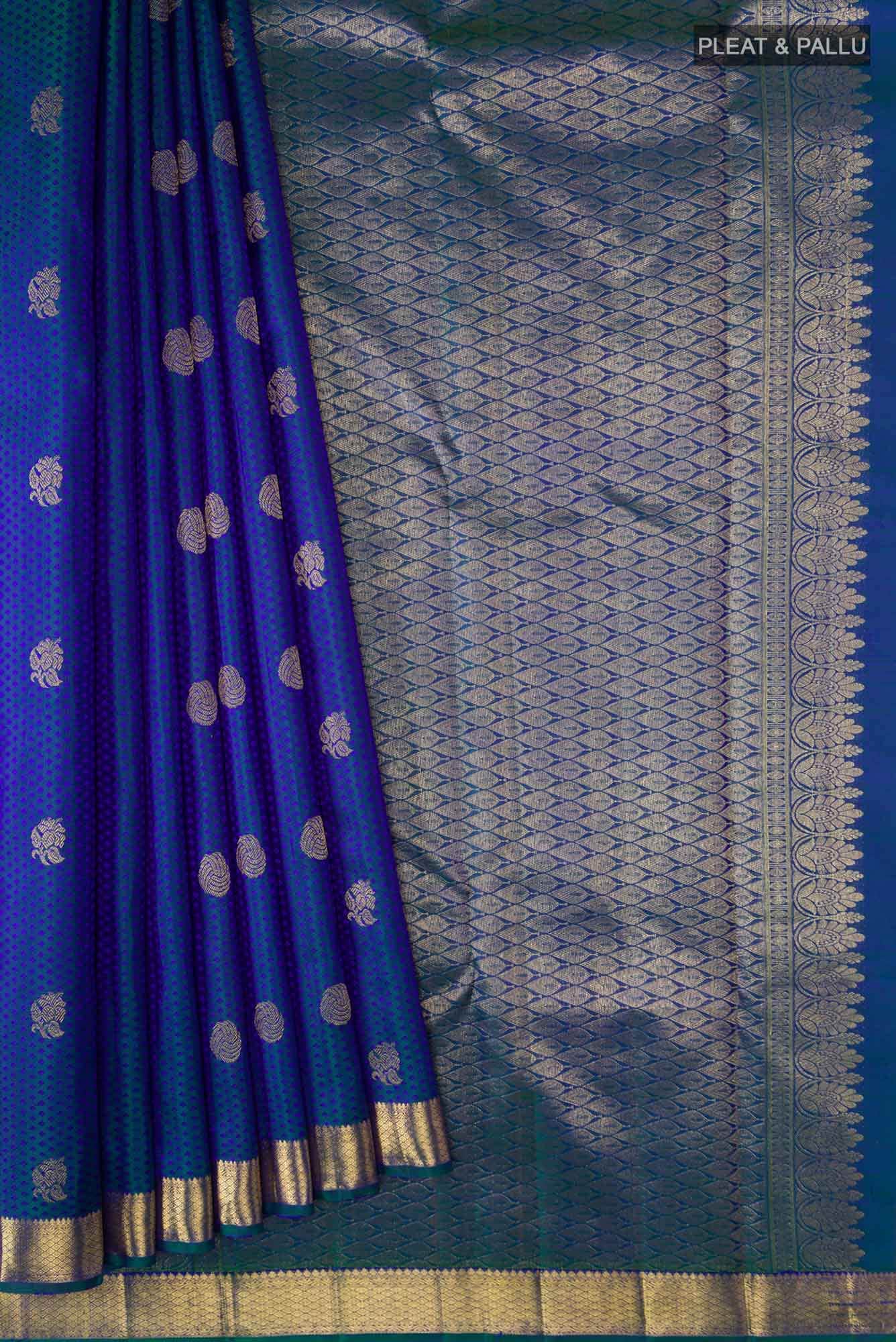 Blue Kanchipuram Silk Saree