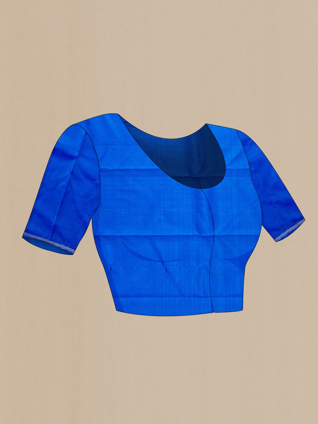 Pure Silk Pure Zari Blue and Sky Blue Dual Tone Kanchipuram Saree